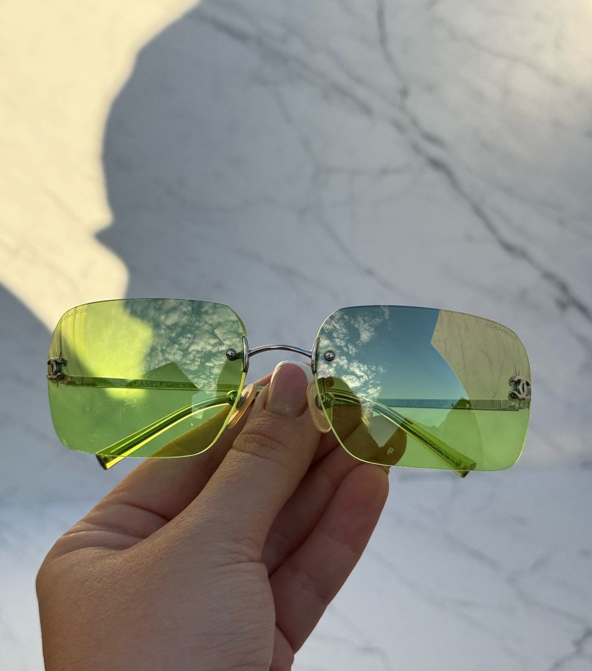 Chanel Chanel vintage sunglasses 4017 Green rare lens Size ONE SIZE - 7 Thumbnail