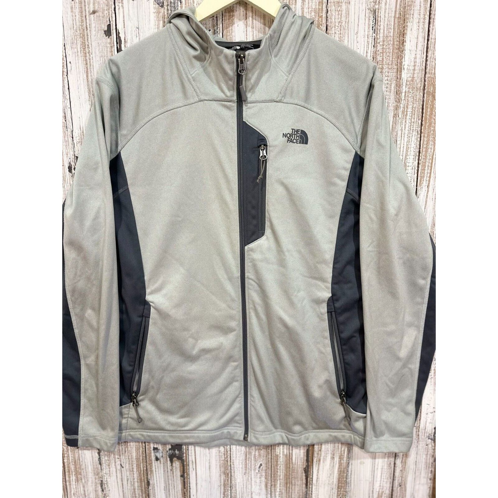 The North Face Mens North Face Gray Full Zip Hooded Jacket SZ Lg Sweatshirt Size US L / EU 52-54 / 3 - 2 Thumbnail