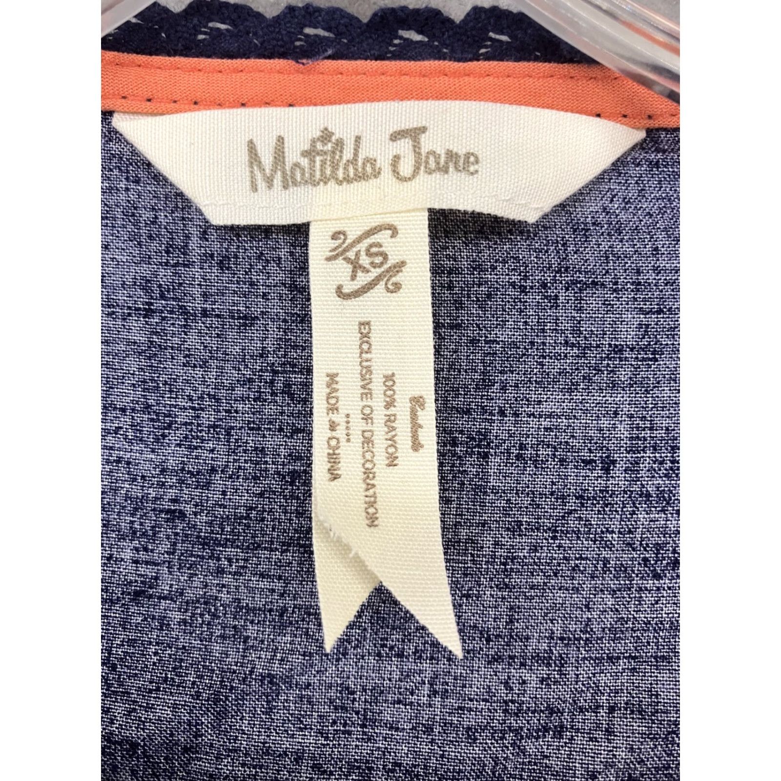 Vintage Matilda Jane Long Sleeve Blouse Womens XS Navy Blue Floral Casual Vintage No Size XS / US 0-2 / IT 36-38 - 2 Thumbnail