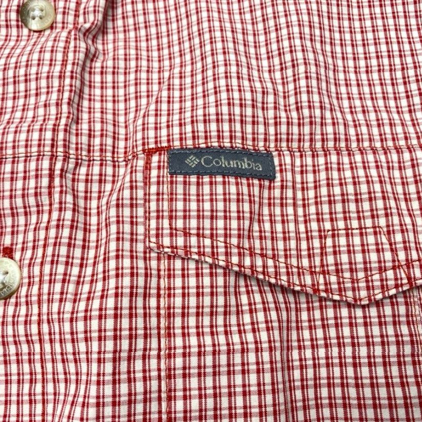 Vintage Columbia Omni Shade Shirt Men's Large Red Check Long Sleeve Button-Up Vented Size US L / EU 52-54 / 3 - 6 Thumbnail