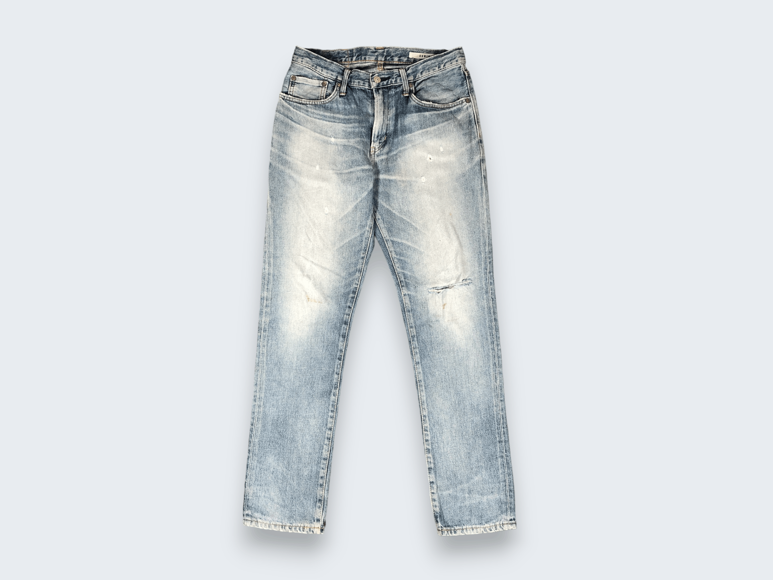 Edwin × Vintage Vintage Edwin Light Blue Wash Jeans L1182 Size US 31 - 1 Thumbnail