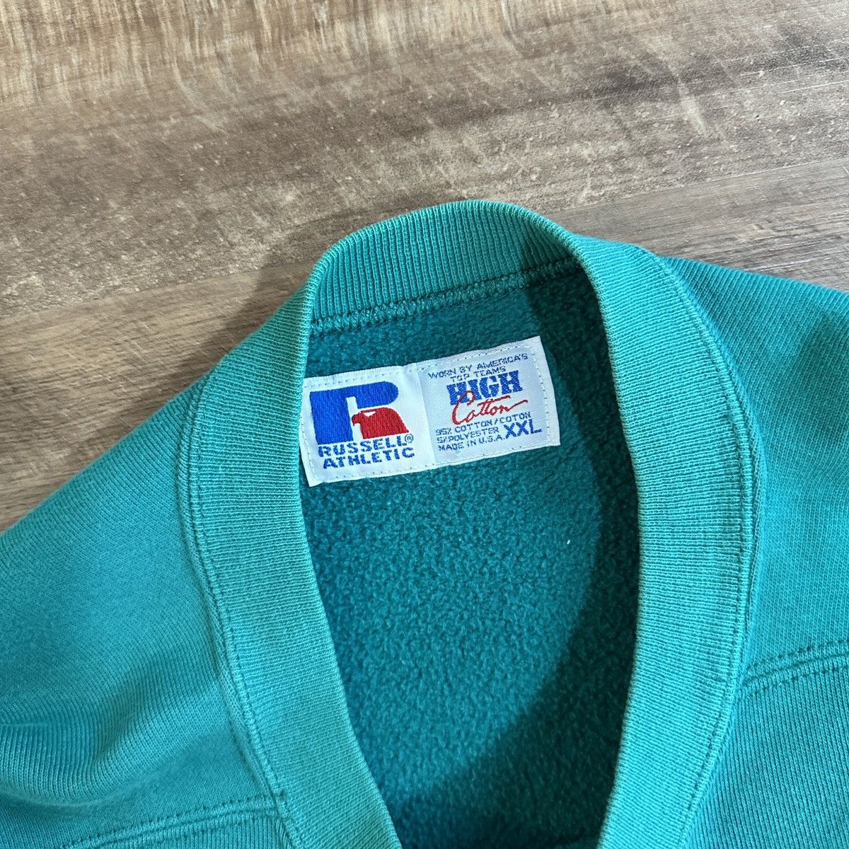 Vintage Vintage Faded Green Russell Heavyweight Crewneck Size XL Size US XL / EU 56 / 4 - 3 Thumbnail