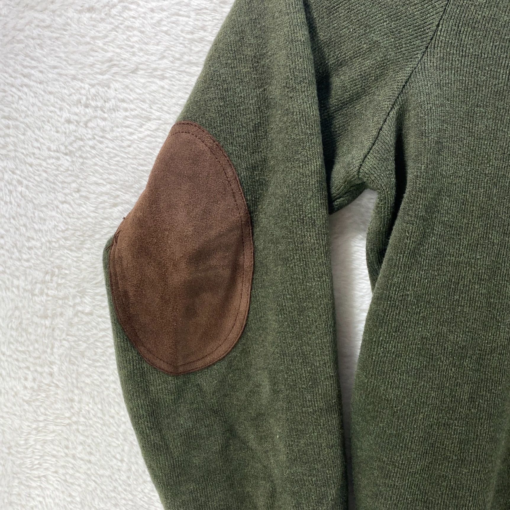 Polo Ralph Lauren VINTAGE Polo Ralph Lauren Green Mens M Sweater Shawl Collar Elbow Patches Size US M / EU 48-50 / 2 - 3 Thumbnail