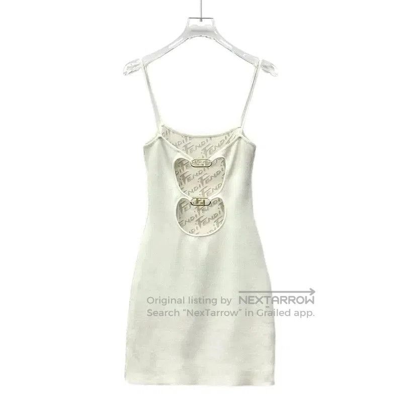 Fendi Fendi Cream White Women's Dress Size XS . Size XS / US 0-2 / IT 36-38 - 2 Thumbnail