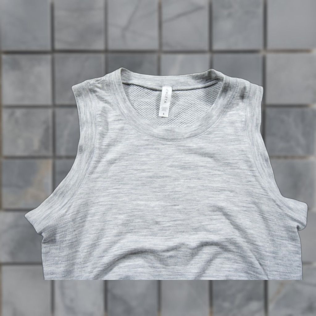 Athleta Athleta Shirt Womens Small Gray Tank Top Sleeveless Wool Blend Knit Stretch Tank Top Size S / US 4 / IT 40 - 1 Thumbnail