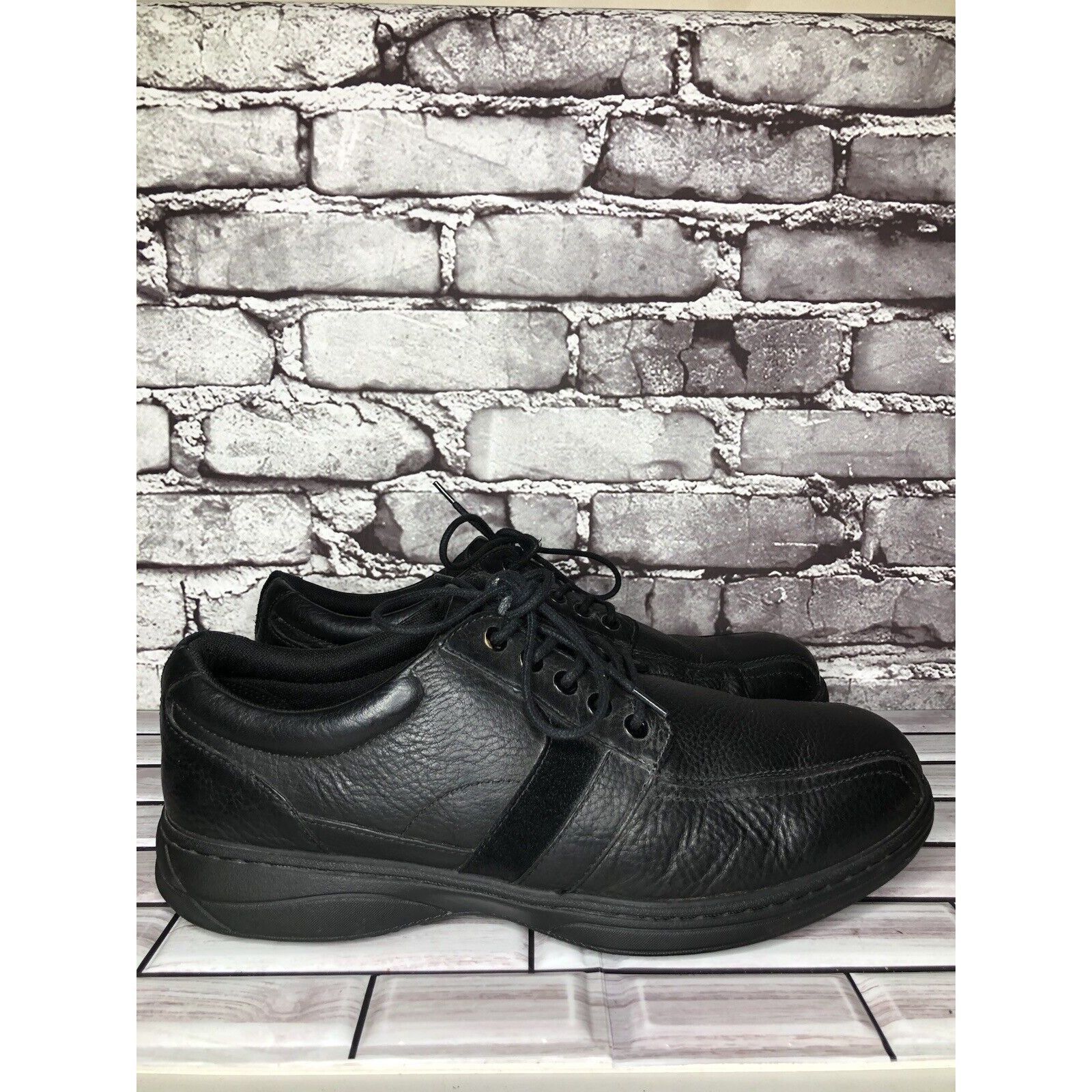 Other ABEO 24/7 Upland Black Leather Slip Resistant Oxfords Shoes Size US 11 / EU 44 - 12 Thumbnail
