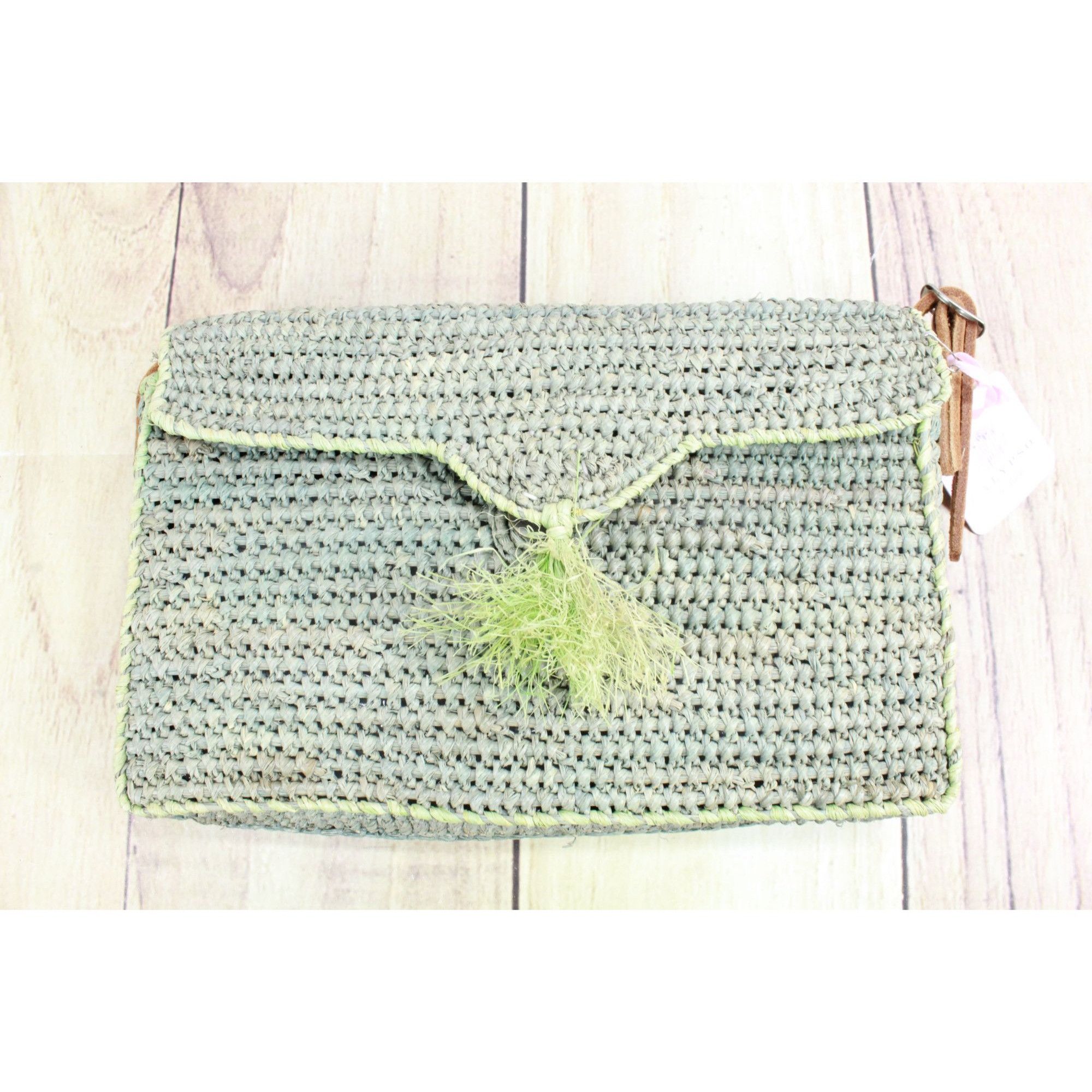 Other Laurence Heller Women's Raffia Crochet Crossbody Bag Green Size ONE SIZE - 2 Thumbnail