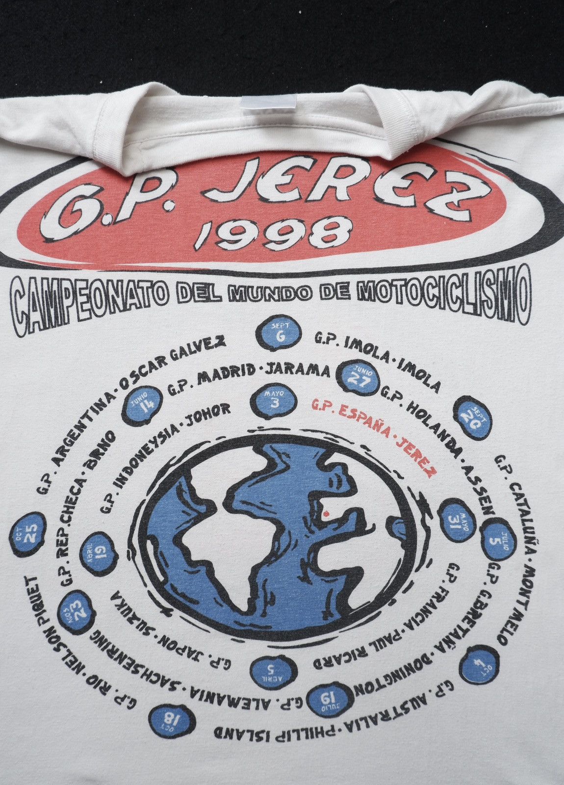 Vintage Vintage Tshirt GP JEREZ 1998 Size US M / EU 48-50 / 2 - 4 Thumbnail