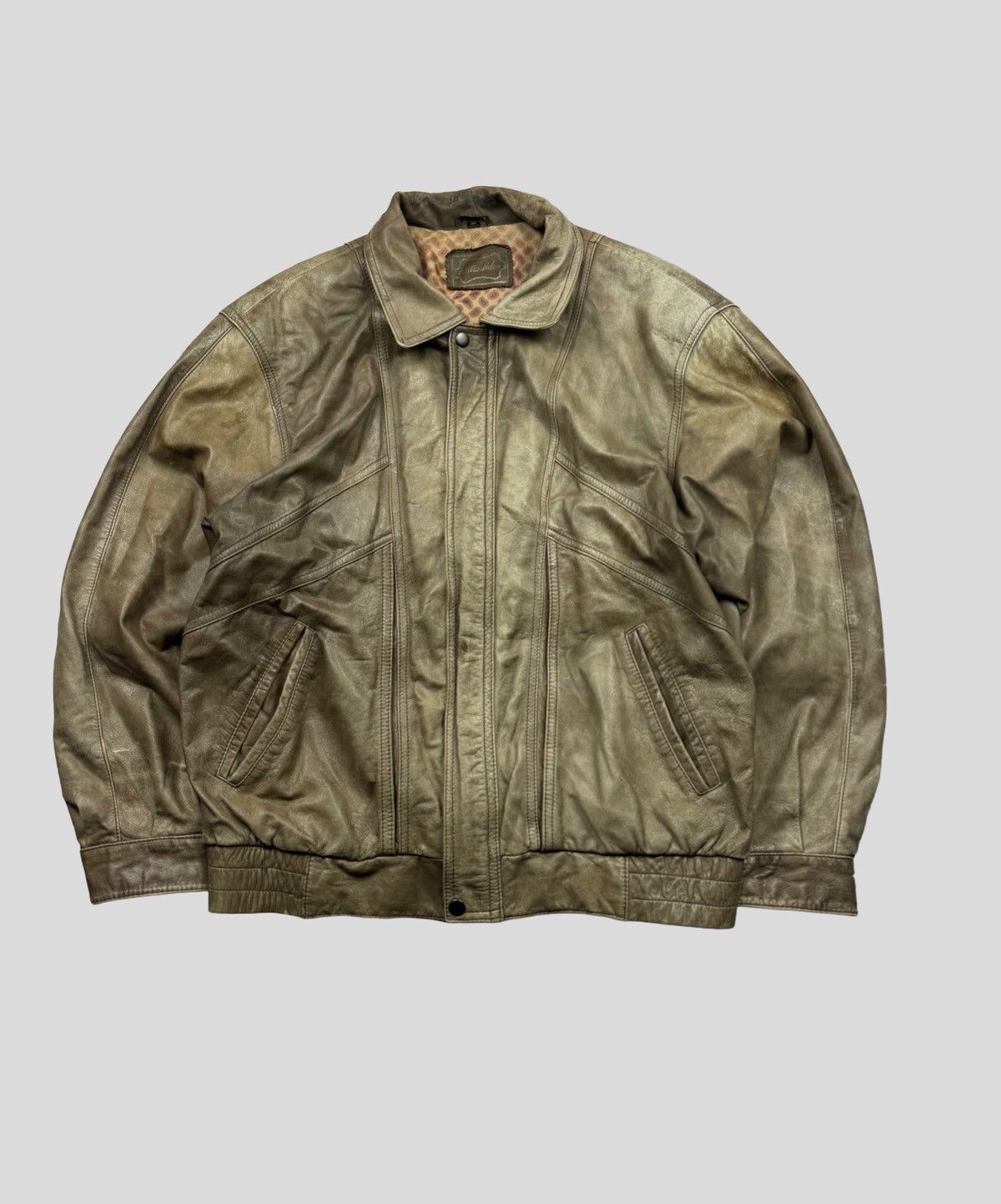 Japanese Brand Vintage Kapital Style Faded Distressed Bomber Leather Jacket Size US M / EU 48-50 / 2 - 1 Thumbnail