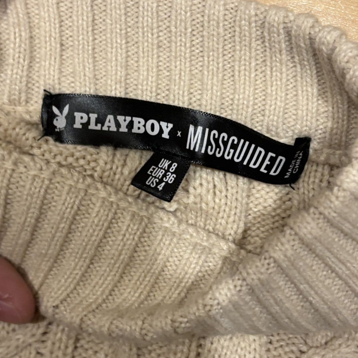 Japanese Brand × Missguided × Playboy Playboy x Missguided Women's Cropped Knit Sweater Size S / US 4 / IT 40 - 4 Thumbnail