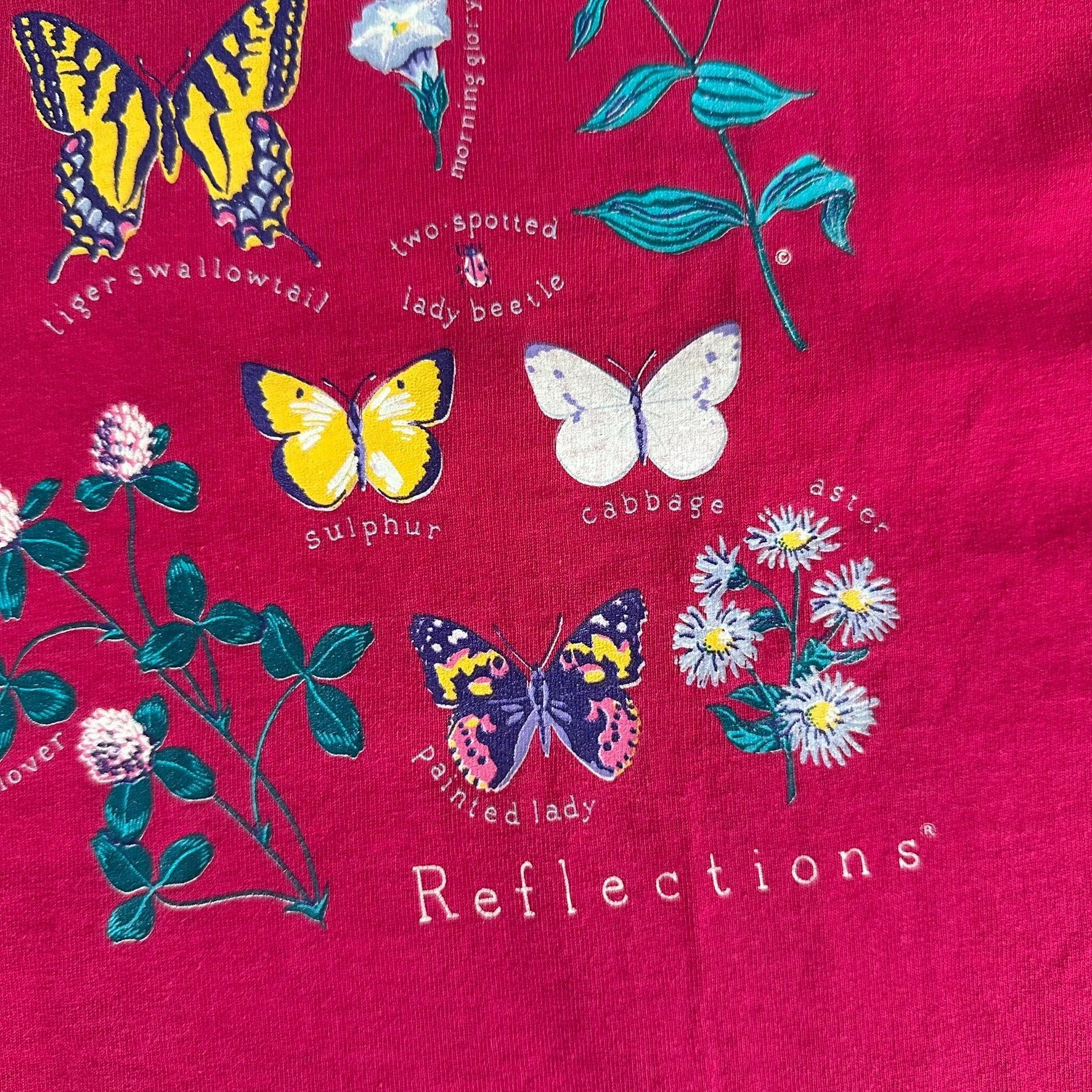 Northern Reflections Vintage 90s Butterfly Wildflower Guide T-Shirt Cottage Natur Size US M / EU 48-50 / 2 - 4 Thumbnail