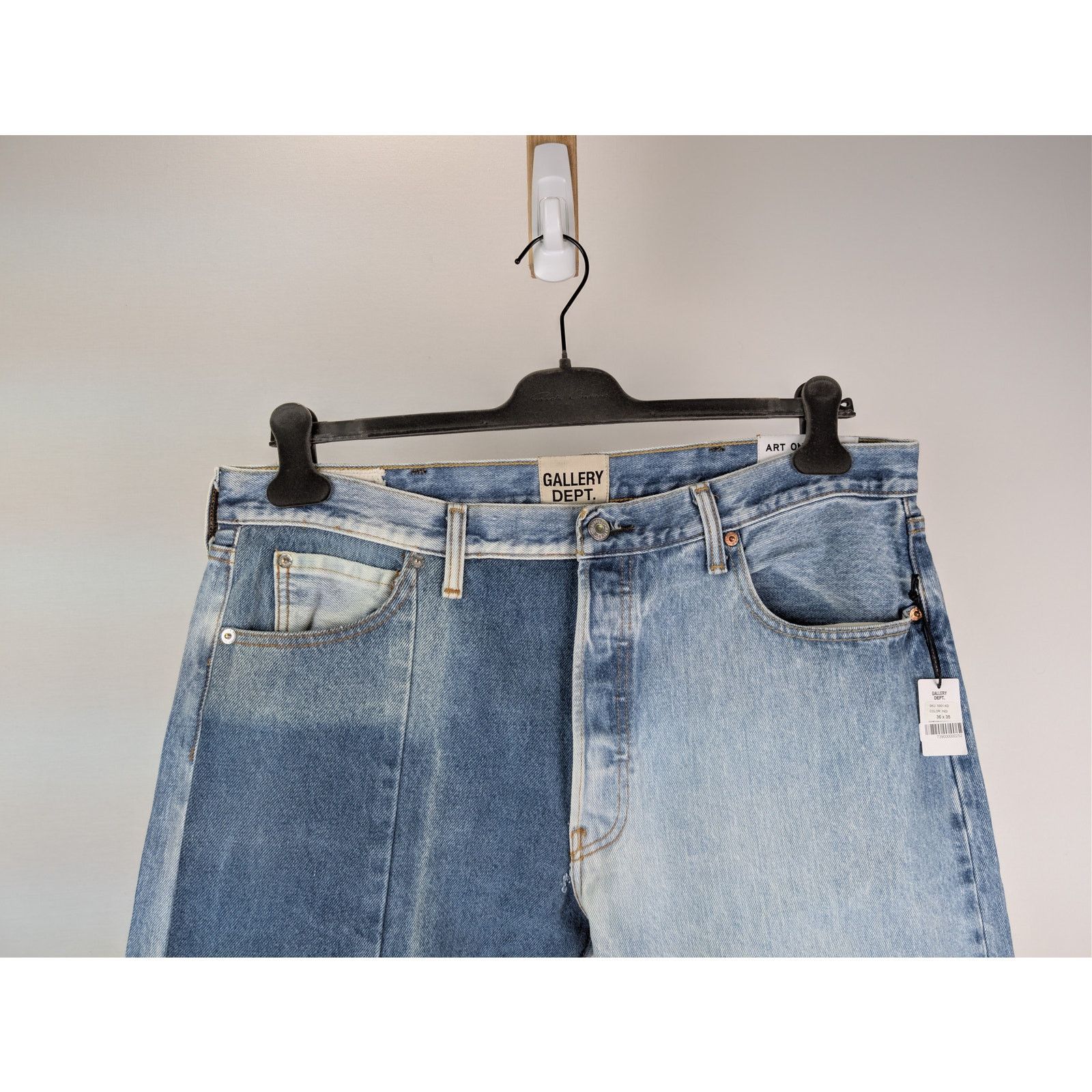 Gallery Dept. o1rshd1 Ken slim-fit paneled distressed denim jeans in blue Size US 36 / EU 52 - 2 Thumbnail