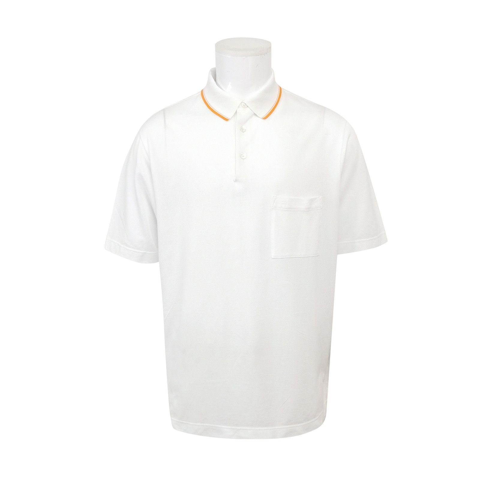 Hermes Hermes Orange Trim Cotton Polo Shirt XXL Size US XXL / EU 58 / 5 - 1 Thumbnail