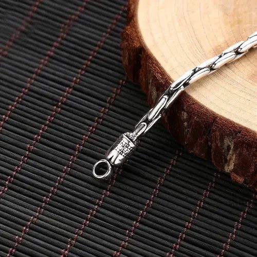 Jewelry Vajra Buckle Snake Bone Silver Bracelet Size ONE SIZE - 3 Thumbnail