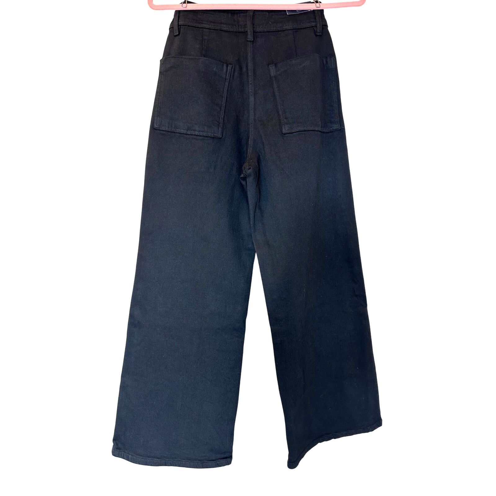 PIOMBO MP Piombo High Rise Wide Leg Jeans Black size 4 Size 27" / US 4 / IT 40 - 10 Thumbnail