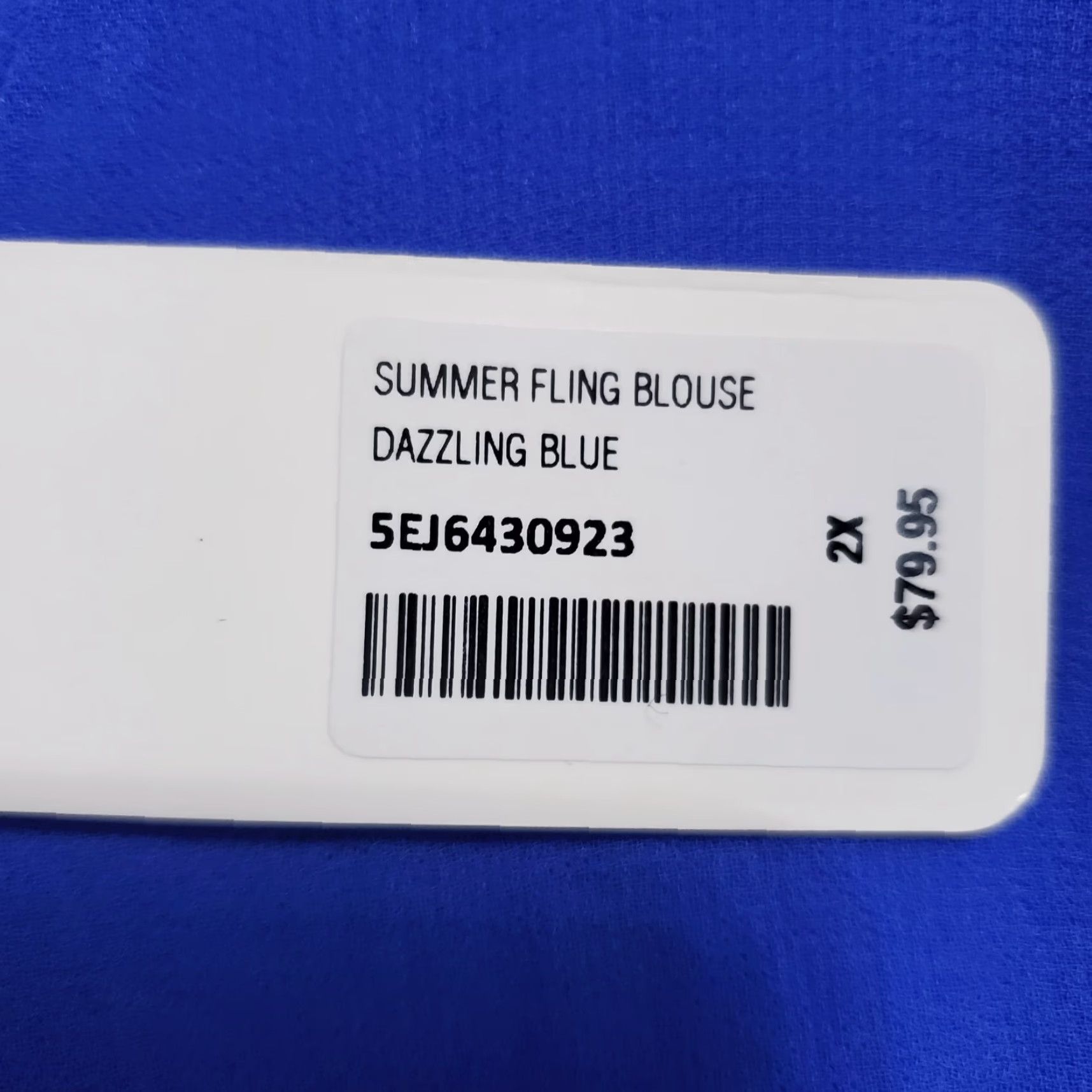 Soft Surroundings VINTAGE Soft Surroundings Top Women 2X Dazzling Blue Sleeveless Summer Fling Blouse Tank Size XXL / US 16-18 / IT 52-54 - 3 Thumbnail