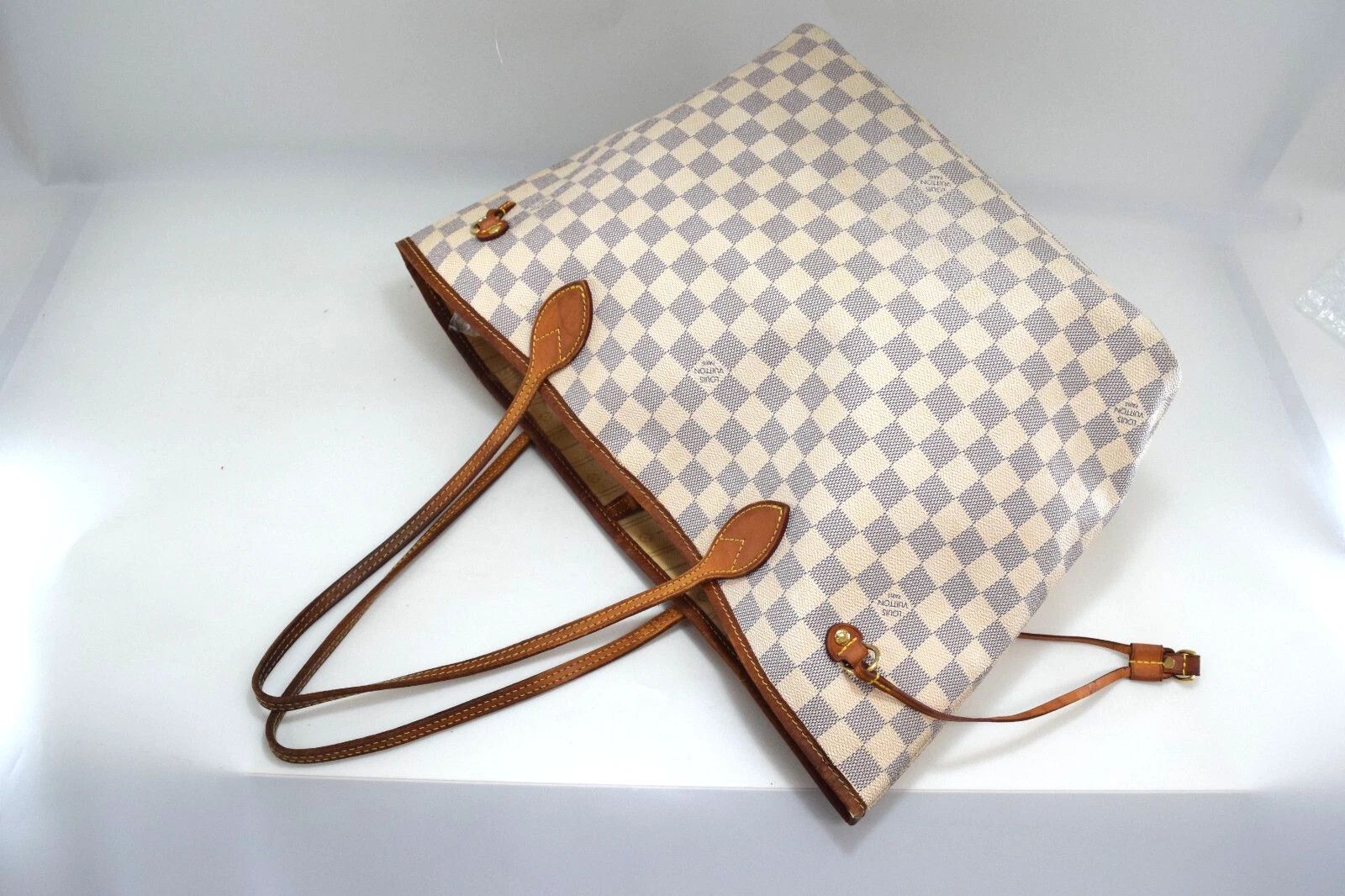 Louis Vuitton Louis Vuitton Neverfull Tote Bag Damier Azur Canvas N51107 Size ONE SIZE - 6 Thumbnail