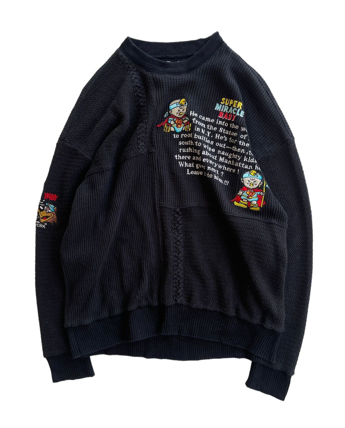 Japanese Brand Vintage Super Miracle Baby Hybrid Sweater Size US L / EU 52-54 / 3 - 1 Thumbnail