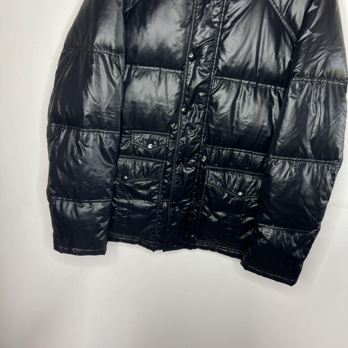 Gucci Gucci Puffer Jacket Goose Down Black Shiny Nylon Size US XL / EU 56 / 4 - 5 Thumbnail