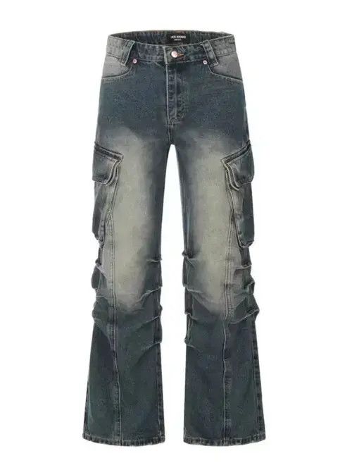 Japanese Brand × Jean Vintage washed distressed side pocket rare jeans Size US 32 / EU 48 - 3 Thumbnail