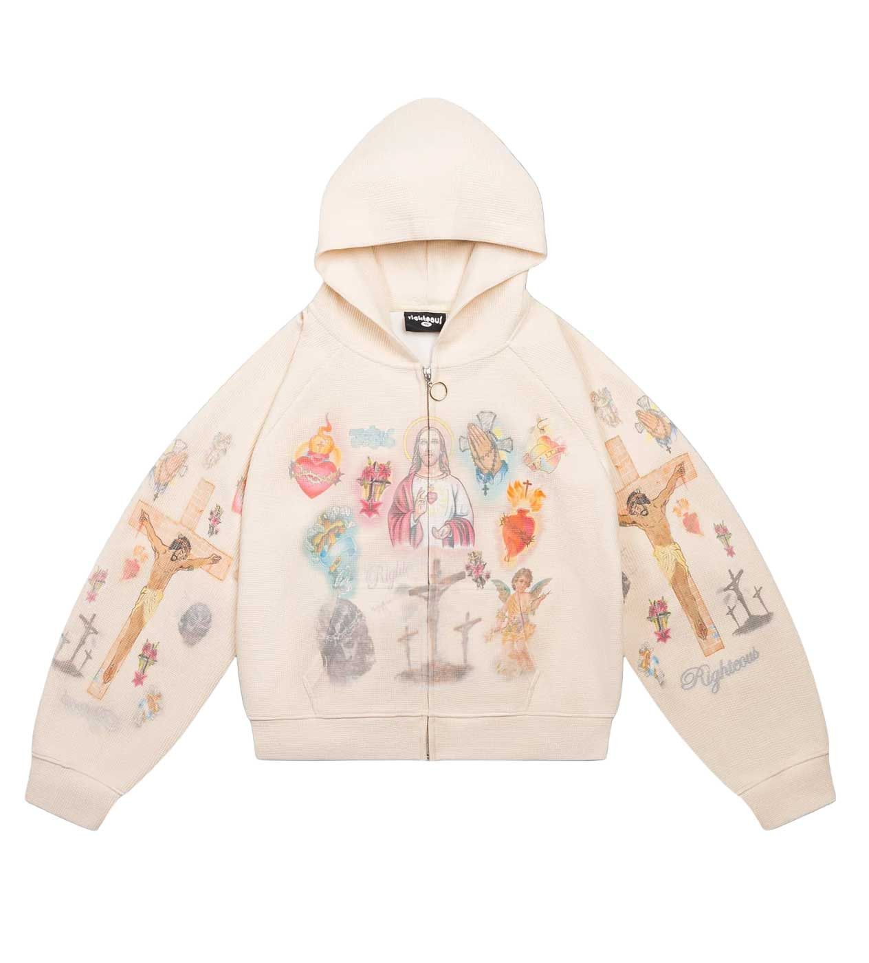 Other Righteous Ultimate Sacrifice Thermal Zip Up Cream Size US XXL / EU 58 / 5 - 1 Thumbnail