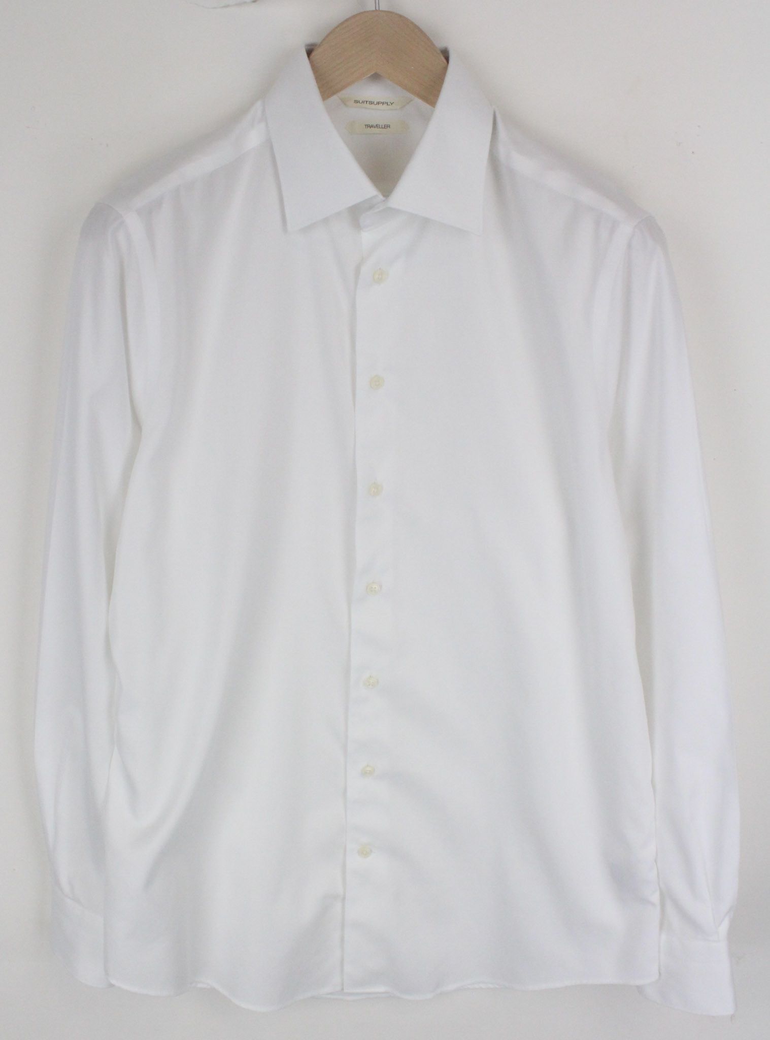 Suitsupply TRAVELLER 40/15 3/4 Slim White Cotton 72365 Size 40R - 1 Thumbnail