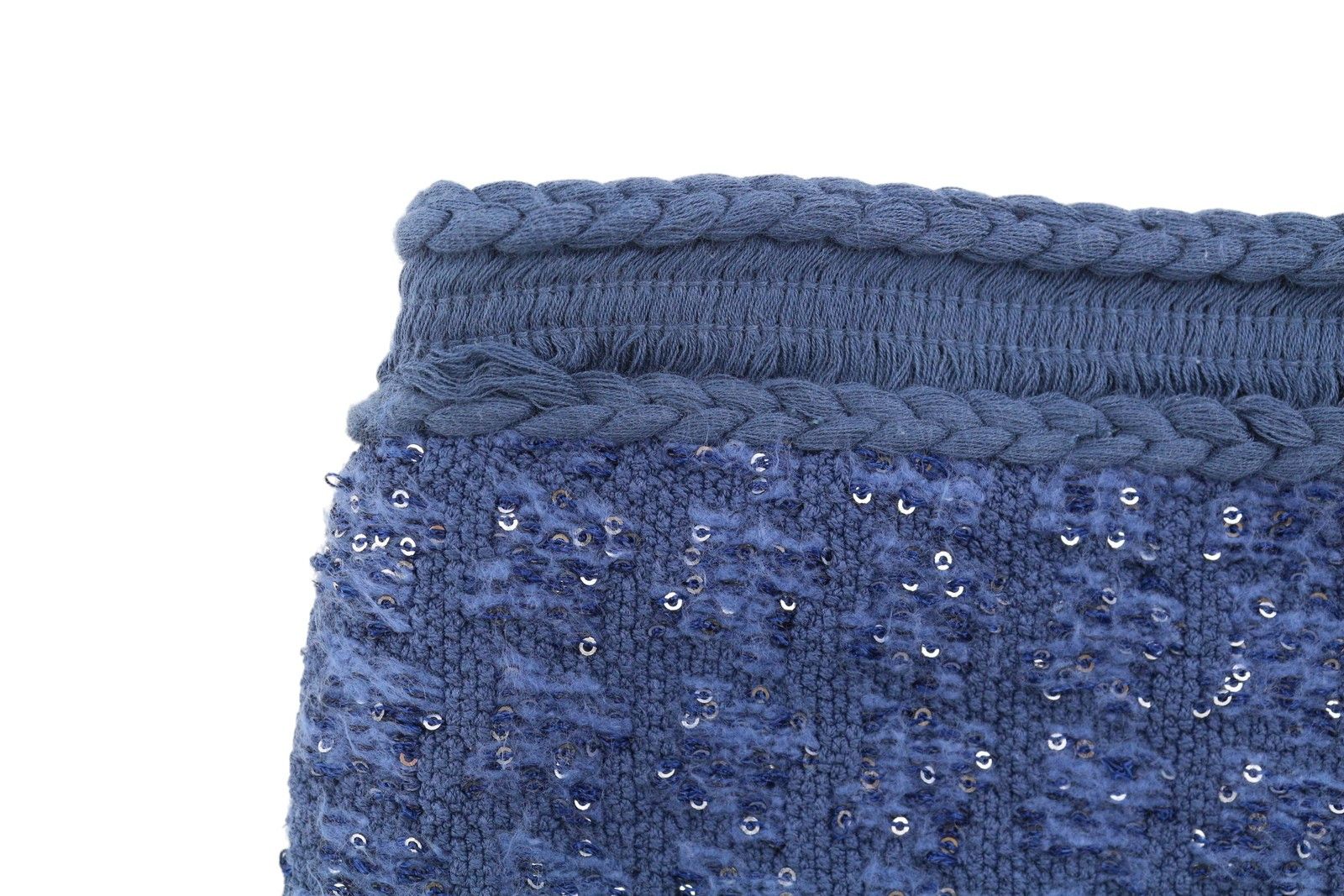 Sandro PALMIRA 36 S Blue Tweed Metallic Shiny Straight Fit 88505 Size 25" / US 0 / IT 36 - 12 Thumbnail