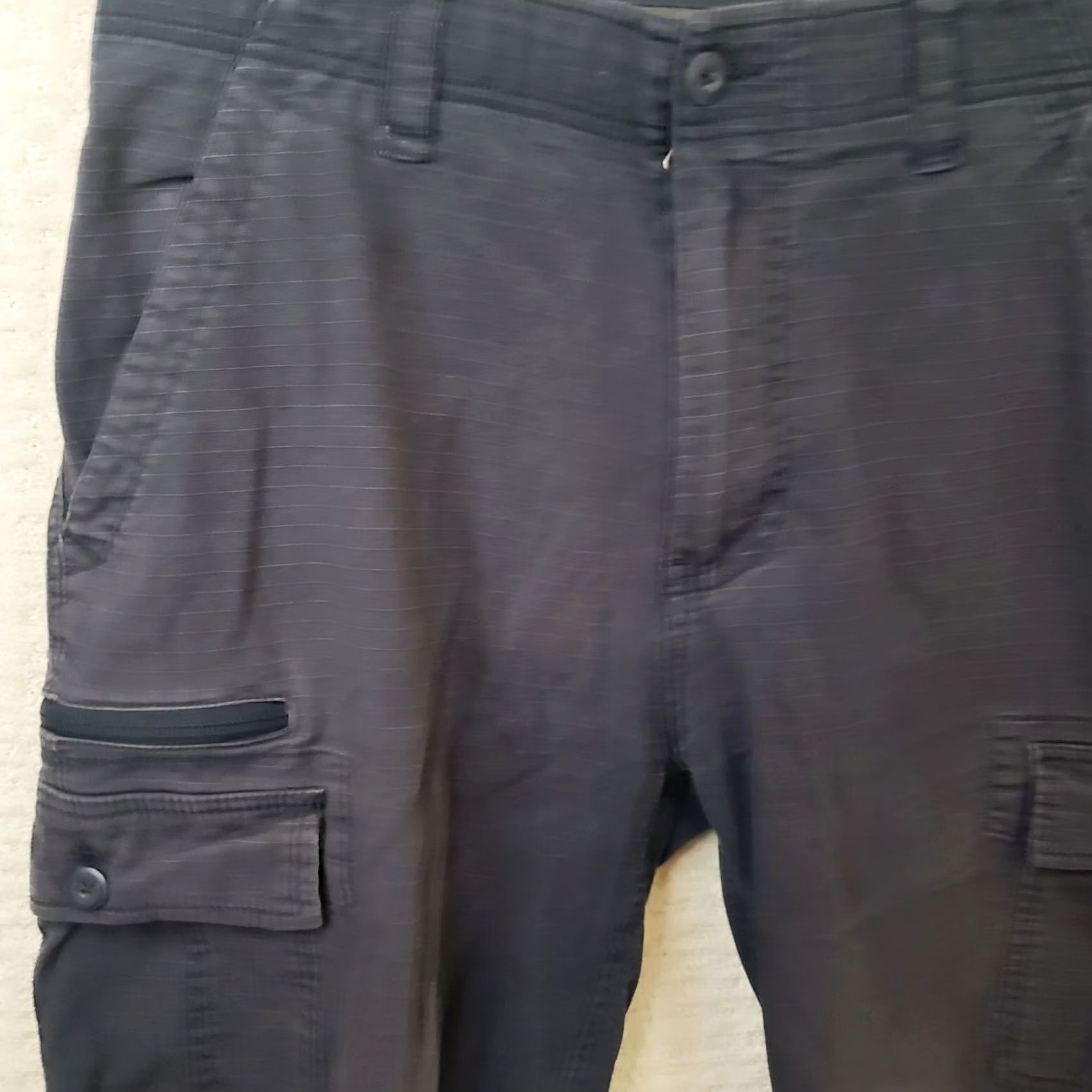 Vintage Wearfirst Mens Cargo Shorts 34 Navy Cotton Stretch Inseam 11" Flat Front Cargo Pocket Casual Spring Summer Regular Mens Size US 34 / EU 50 - 2 Thumbnail