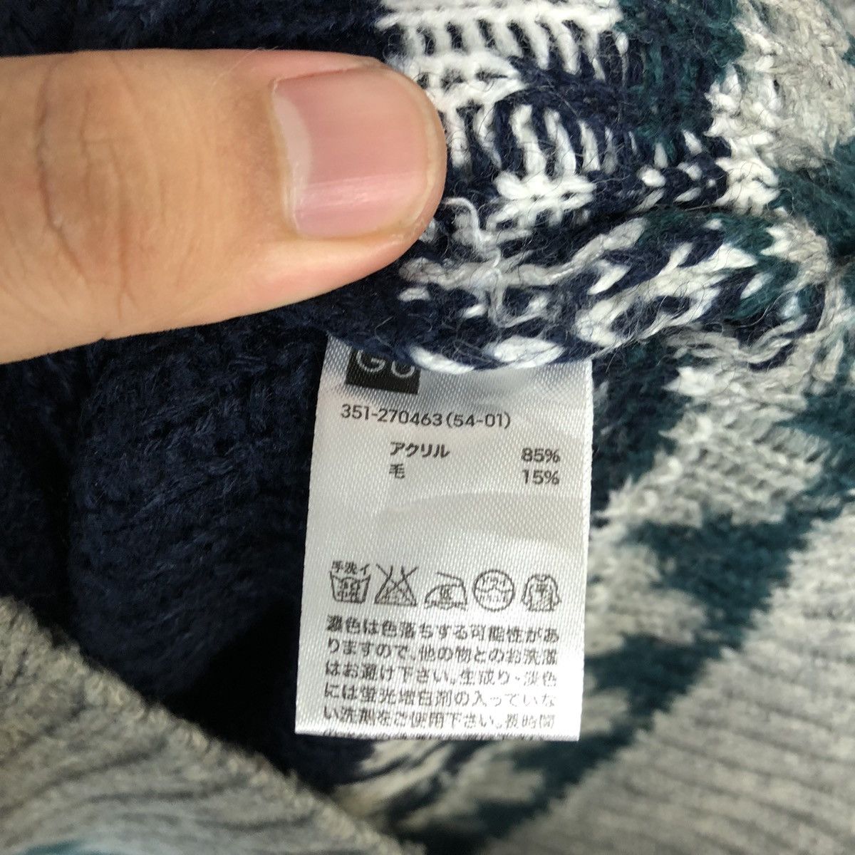 GU GU Dark Blue navajo Knitwear #A395 Size M / US 6-8 / IT 42-44 - 12 Thumbnail
