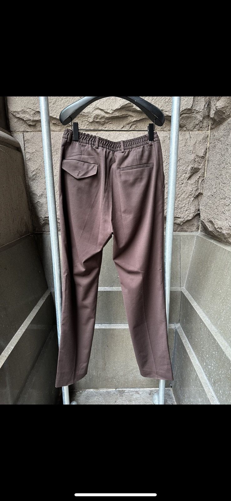 CMMN SWDN SSENSE Exclusive Brown Wool Jez Pleated Trousers Size US 30 / EU 46 - 2 Thumbnail