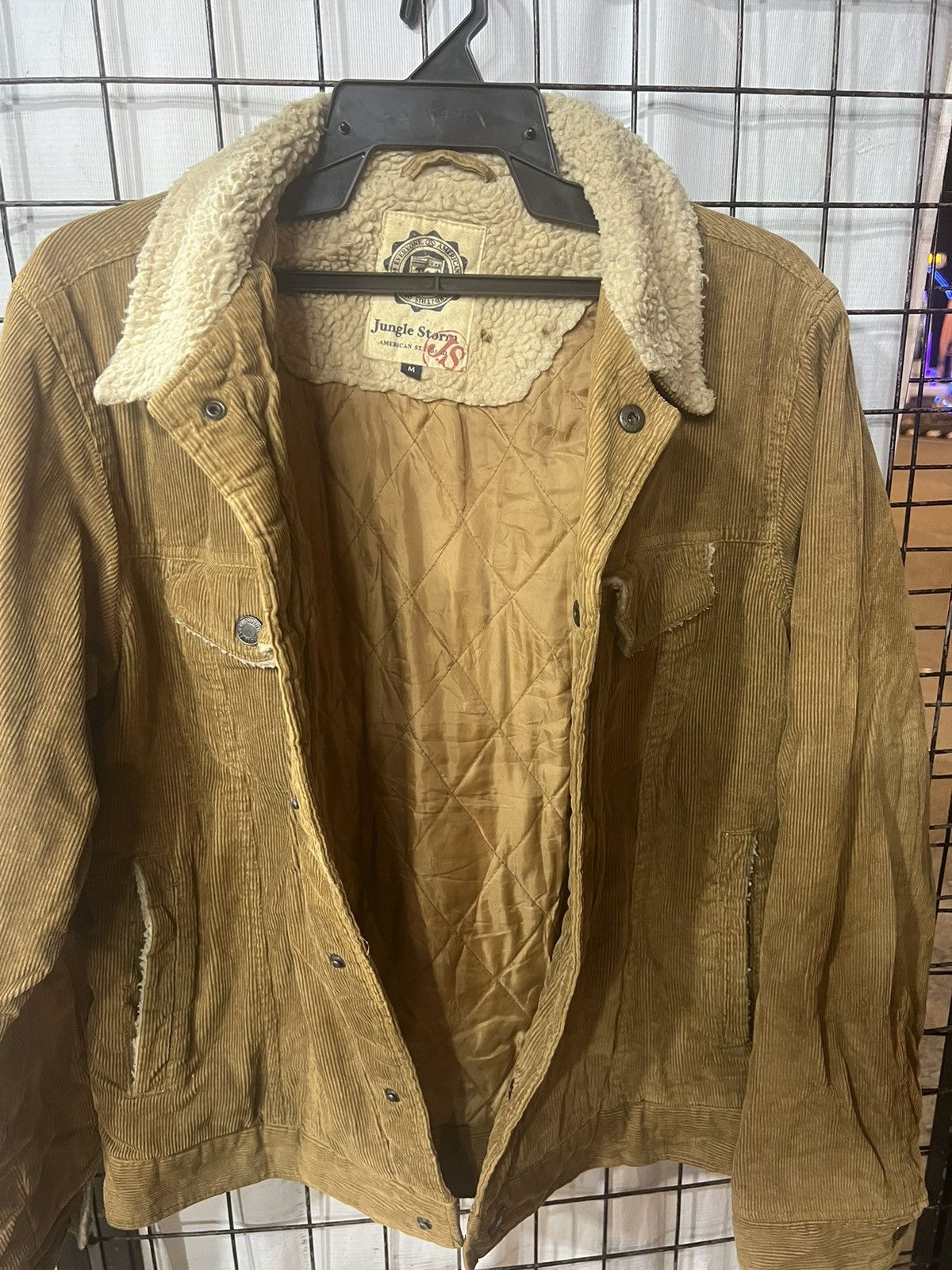 Vintage JUNGLE STORM TRUCKER CUDUROY BROWN BUTTON UP Size US M / EU 48-50 / 2 - 4 Thumbnail
