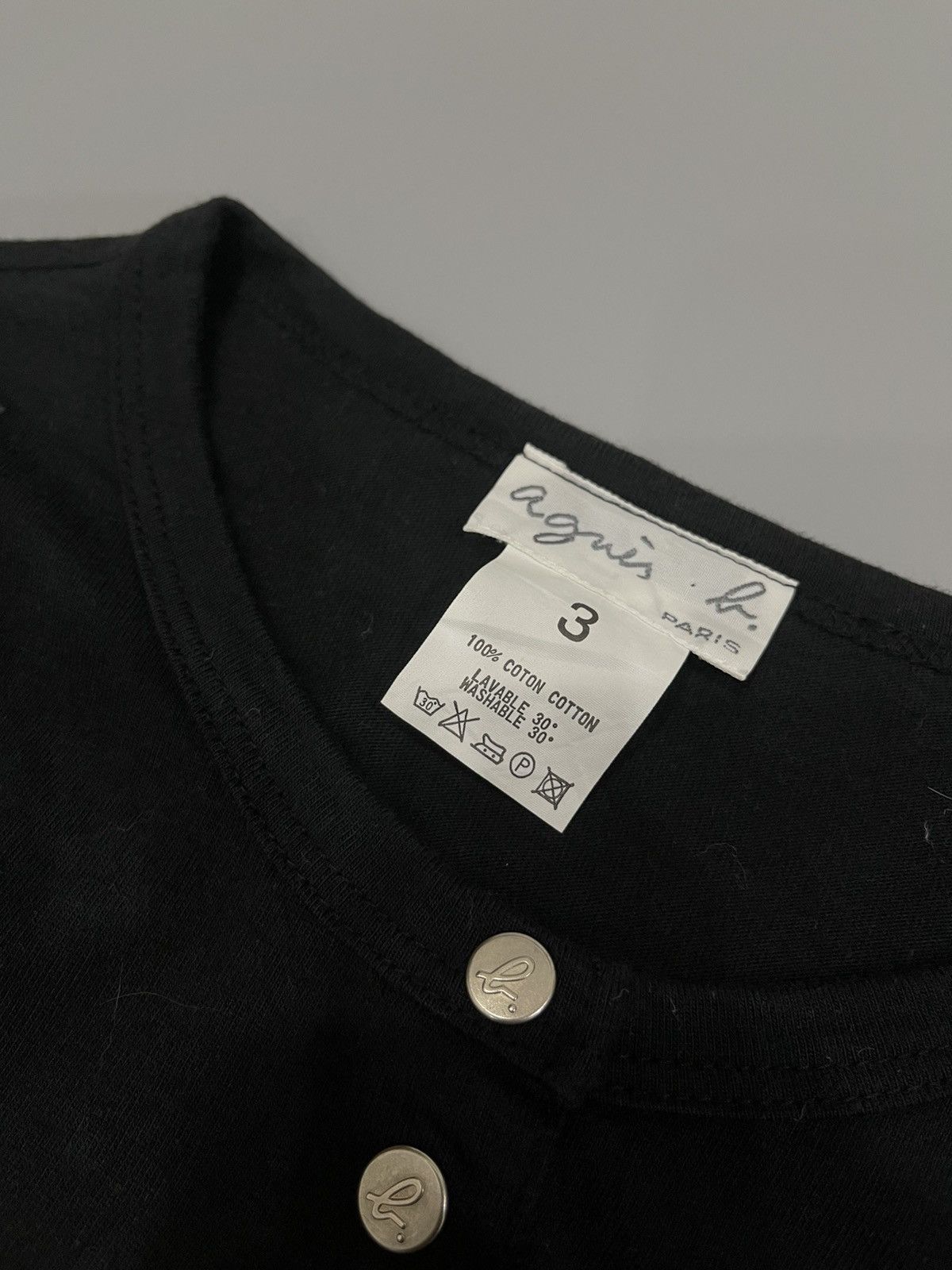 agnes b. agnes b. Snap Button Cardigan Pression Brushed Lining Black Size S / US 4 / IT 40 - 3 Thumbnail