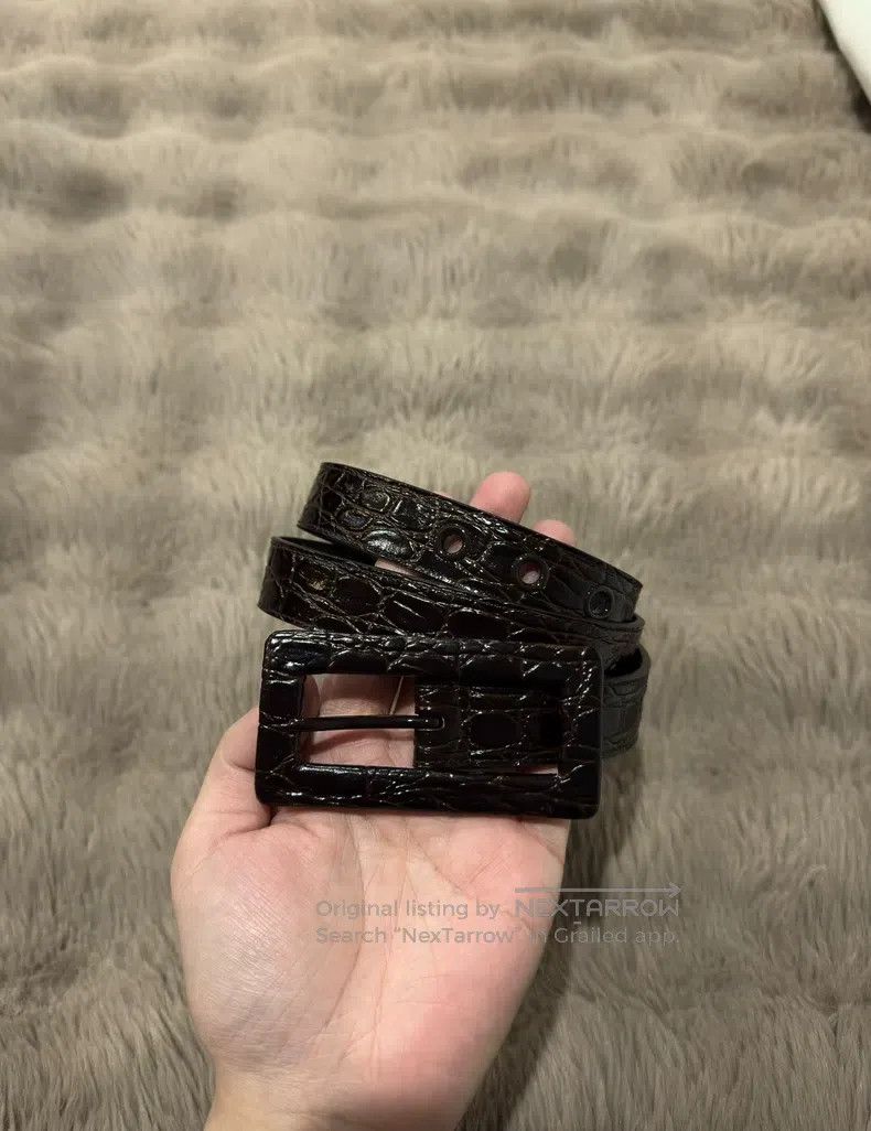 Saint Laurent Paris Saint Laurent Paris size 80 Embossed Belt Size ONE SIZE - 1 Thumbnail