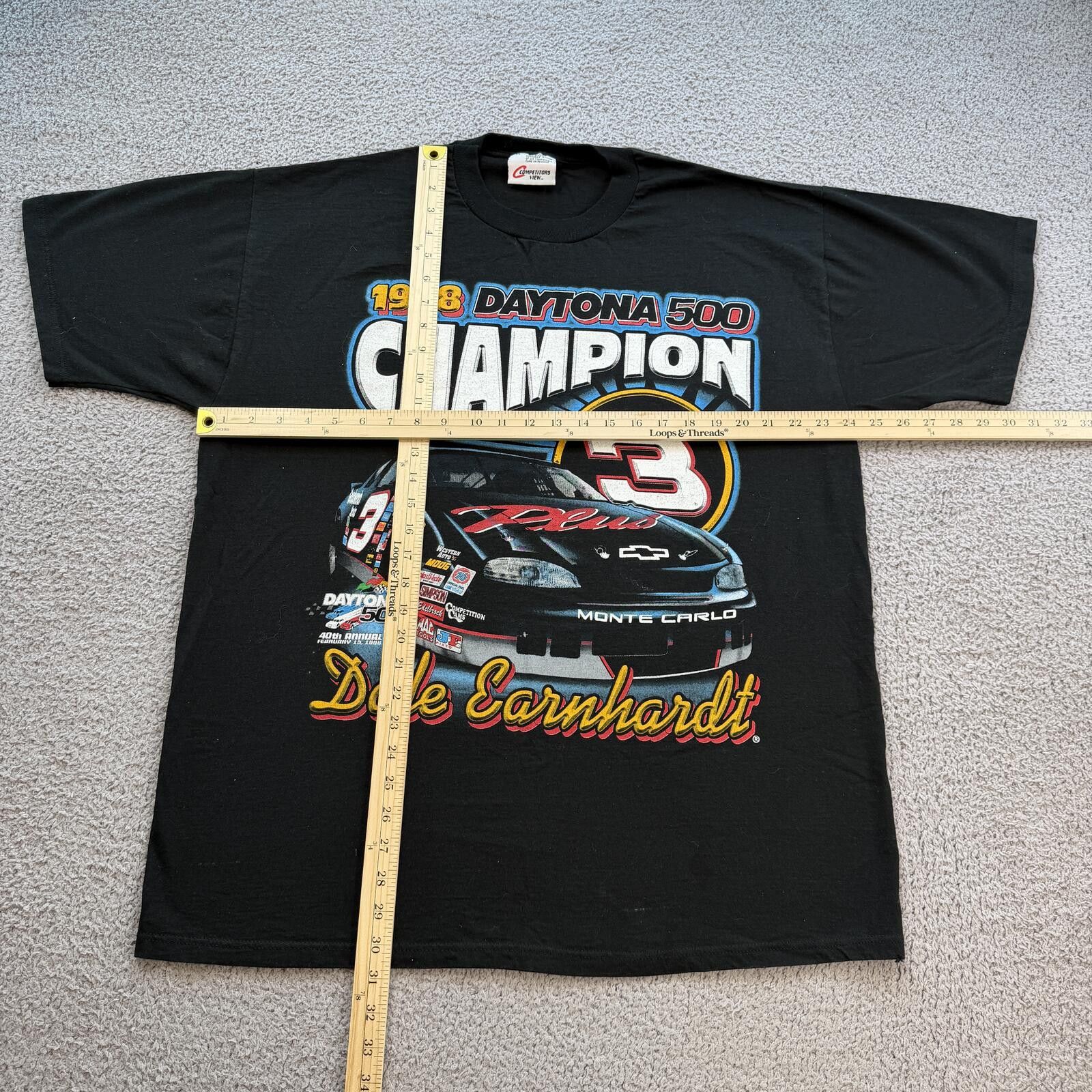Other Vintage 1998 Daytona 500 Champion Dale Earnhardt NASCAR Tee Size US XL / EU 56 / 4 - 3 Thumbnail