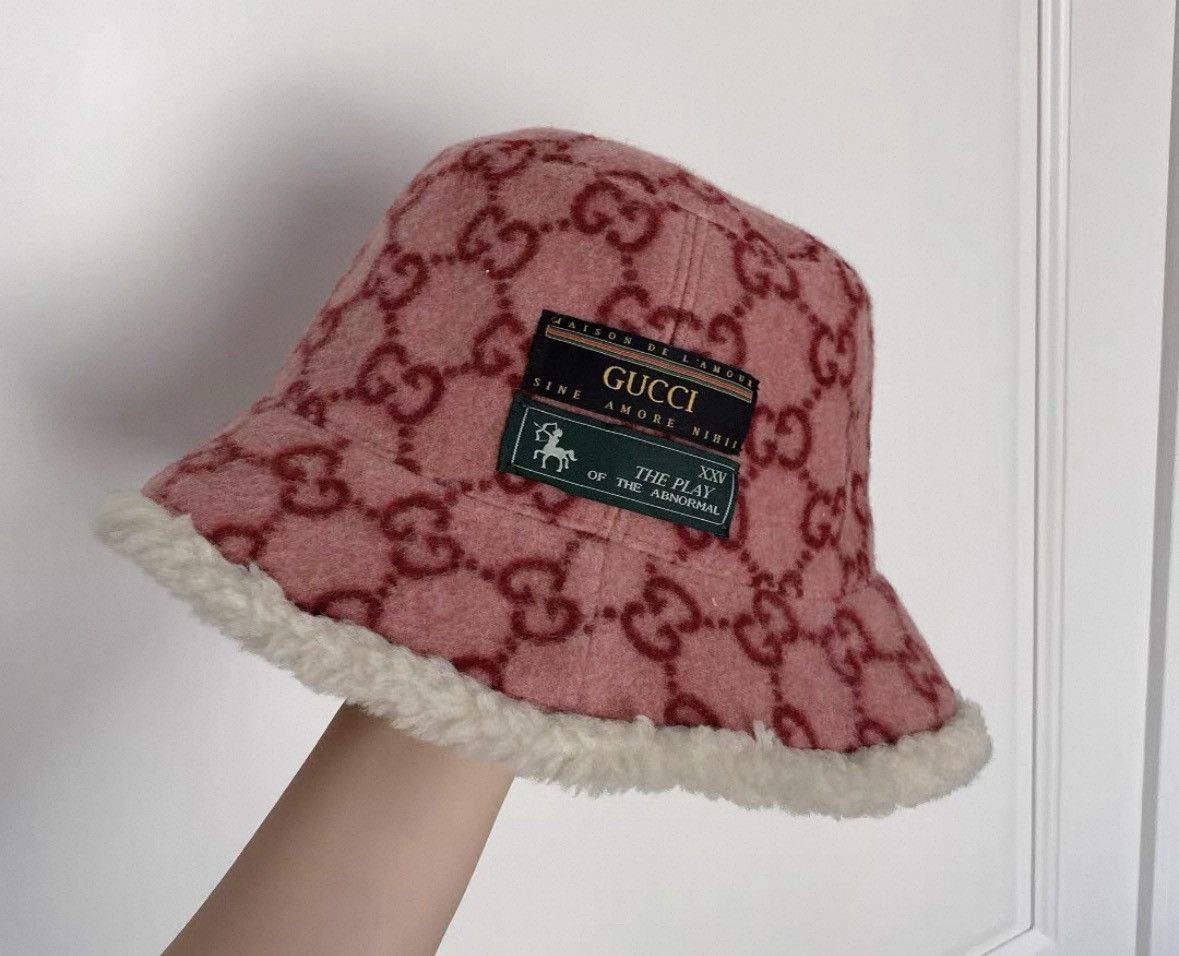 Gucci Gucci Size S Pink fisherman hat tweed new fisherman hat si Size ONE SIZE - 2 Thumbnail