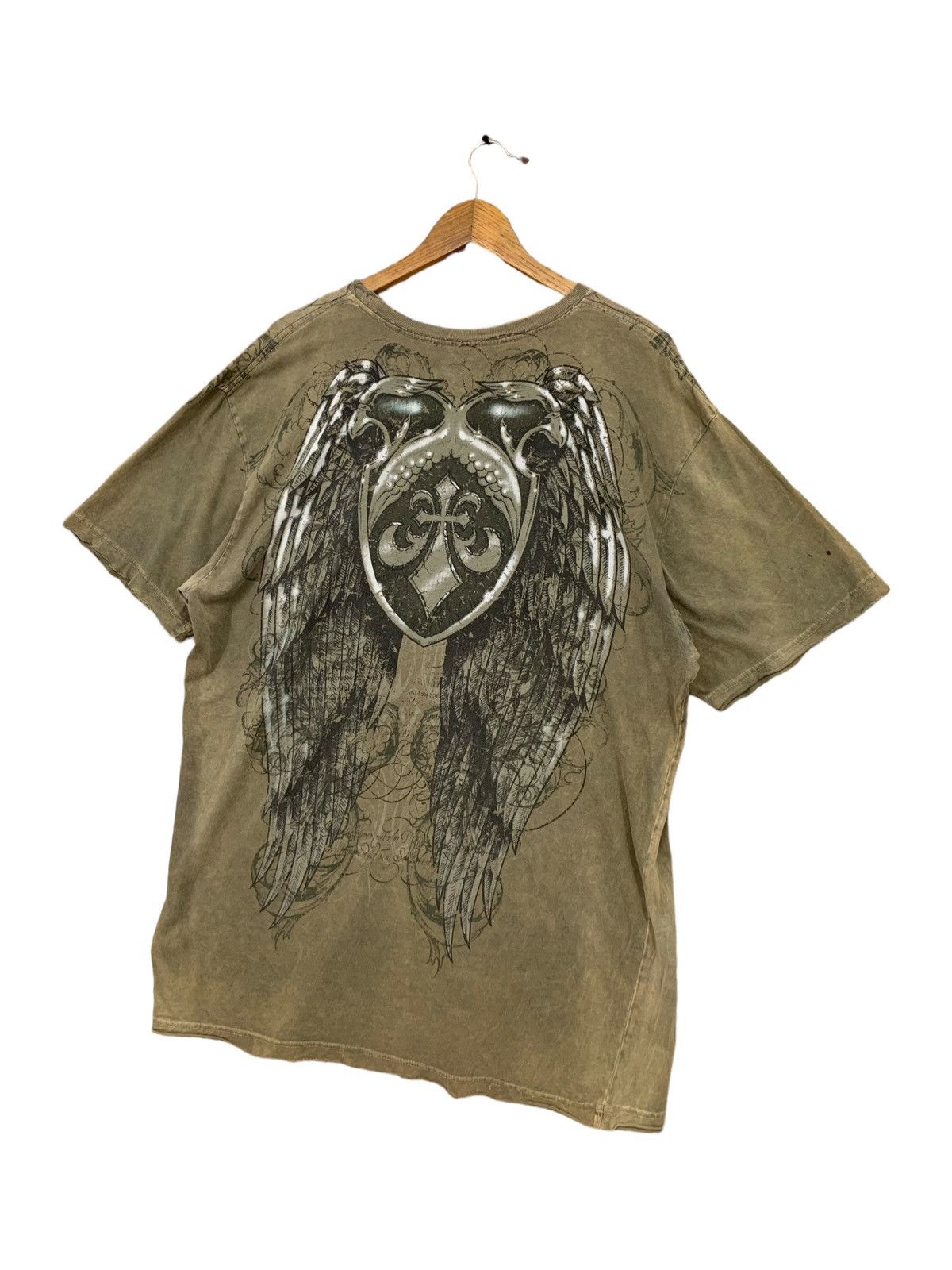 14th Addiction Affliction Distressed Thrash Gothic Punk Angel Wing USA Tee Size US XXL / EU 58 / 5 - 22 Thumbnail