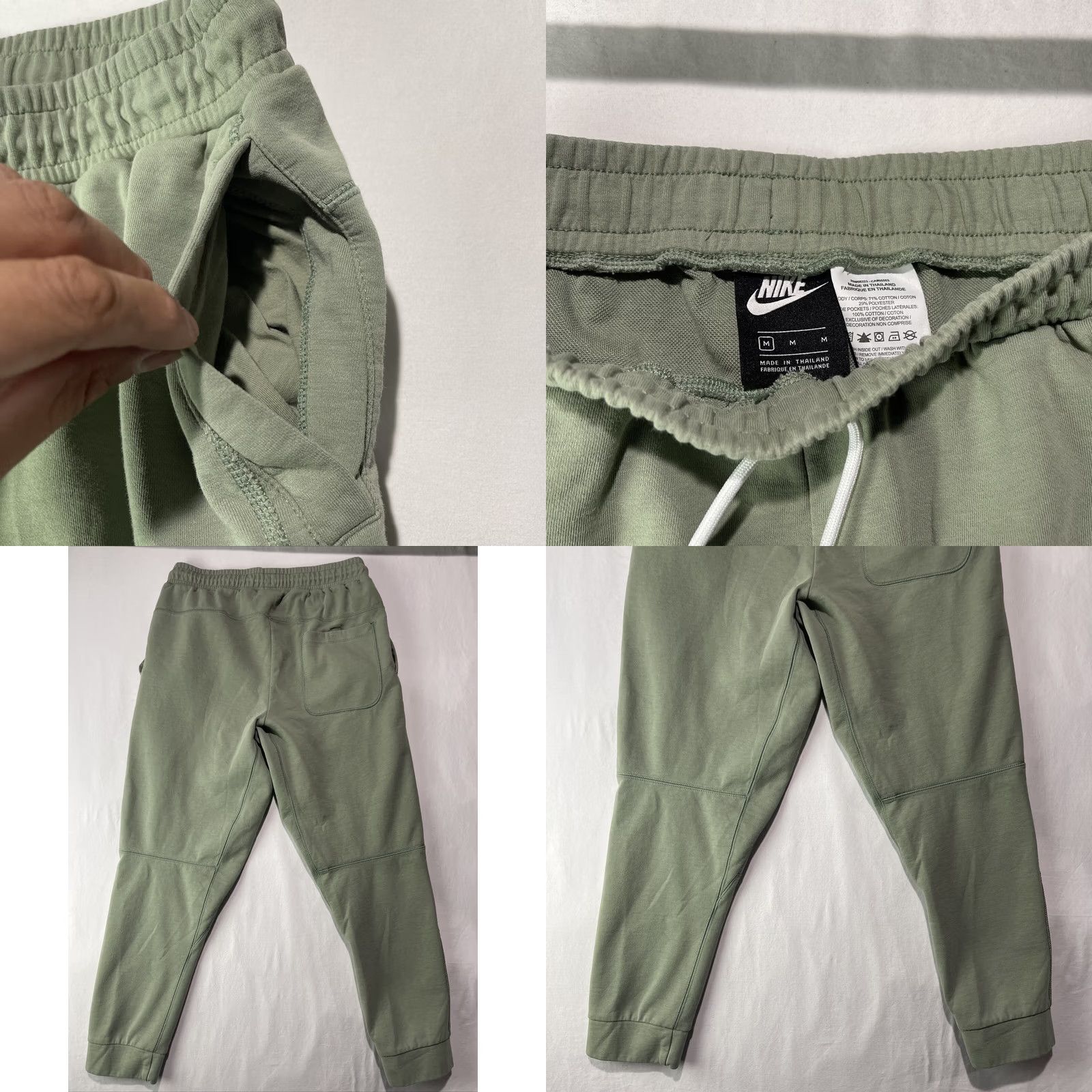 Nike Nike Fleece Joggers Pants Men Medium Green NSW Modern Athletic Casual Tapered Pockets DJ0367-378 Size US 31 - 8 Thumbnail