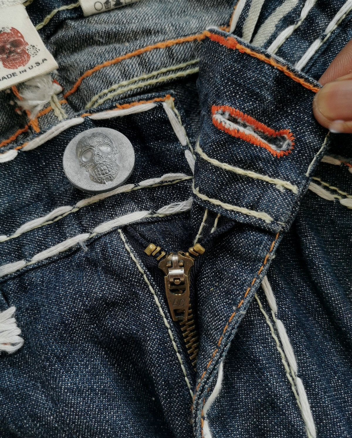 Other Flared Vintage Laguna Beach Big Stitch Denim Bootcut Jeans Size US 33 - 16 Thumbnail