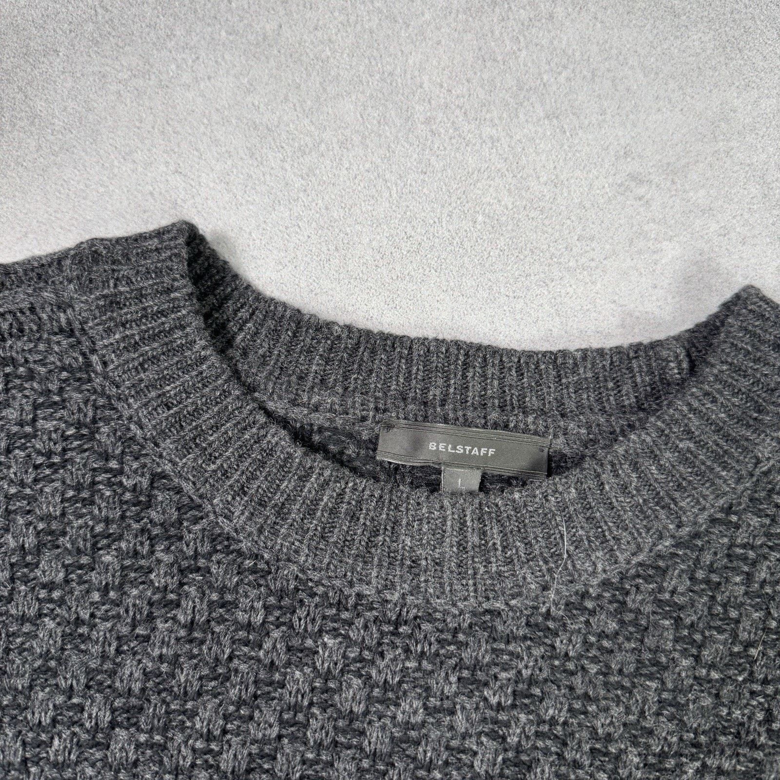 Belstaff Belstaff Men Wool Sweater Grey Size L Large Knit Size US L / EU 52-54 / 3 - 12 Thumbnail