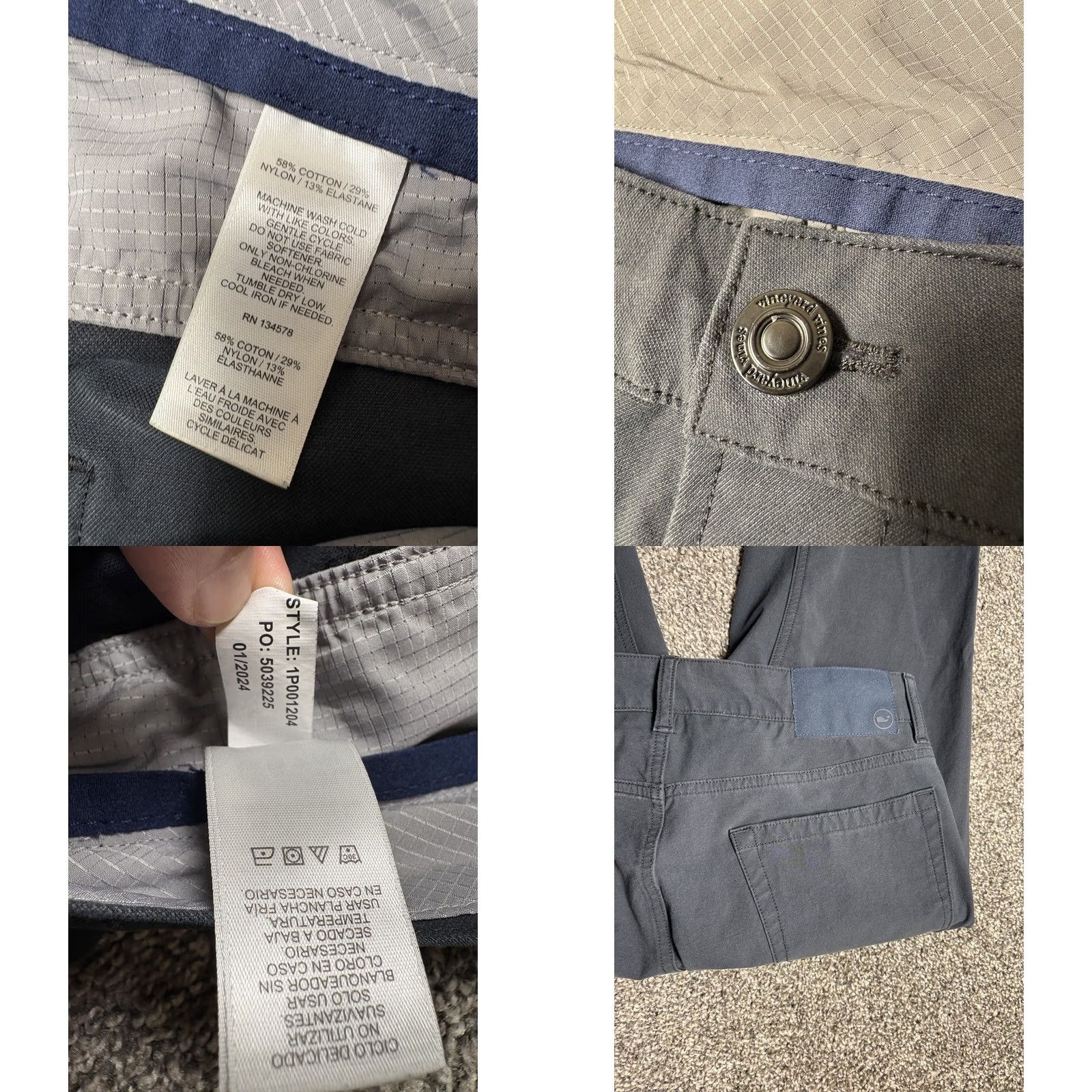 Vineyard Vines Vineyard Vines On-The-Go Pants Mens 30x32 Black OTG Stretch Chino Travel Casual Size US 30 / EU 46 - 8 Thumbnail
