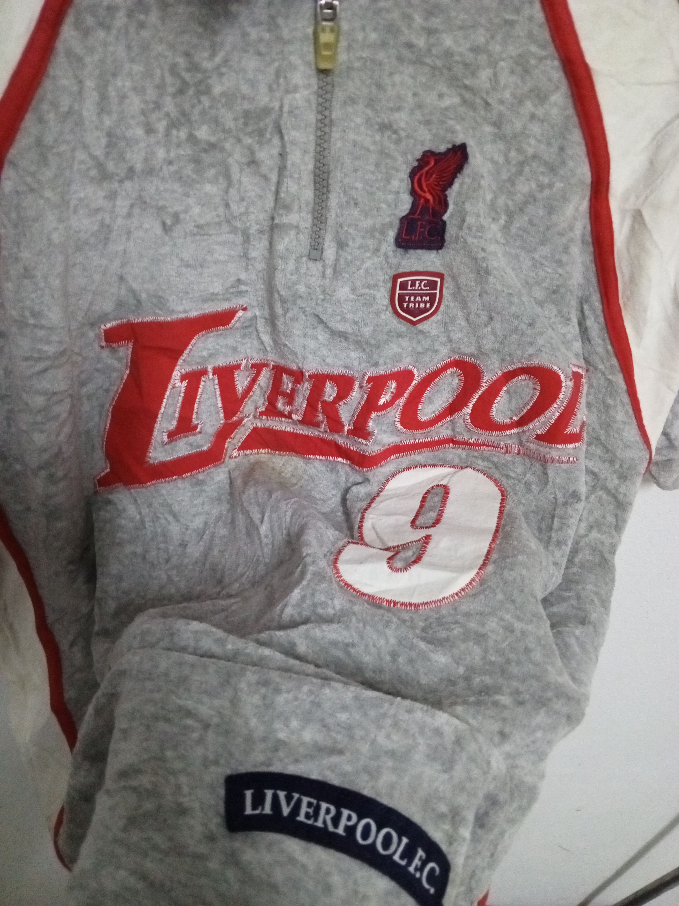 Vintage Liverpool fleece HALFZIP rare bid logo Size US L / EU 52-54 / 3 - 9 Thumbnail
