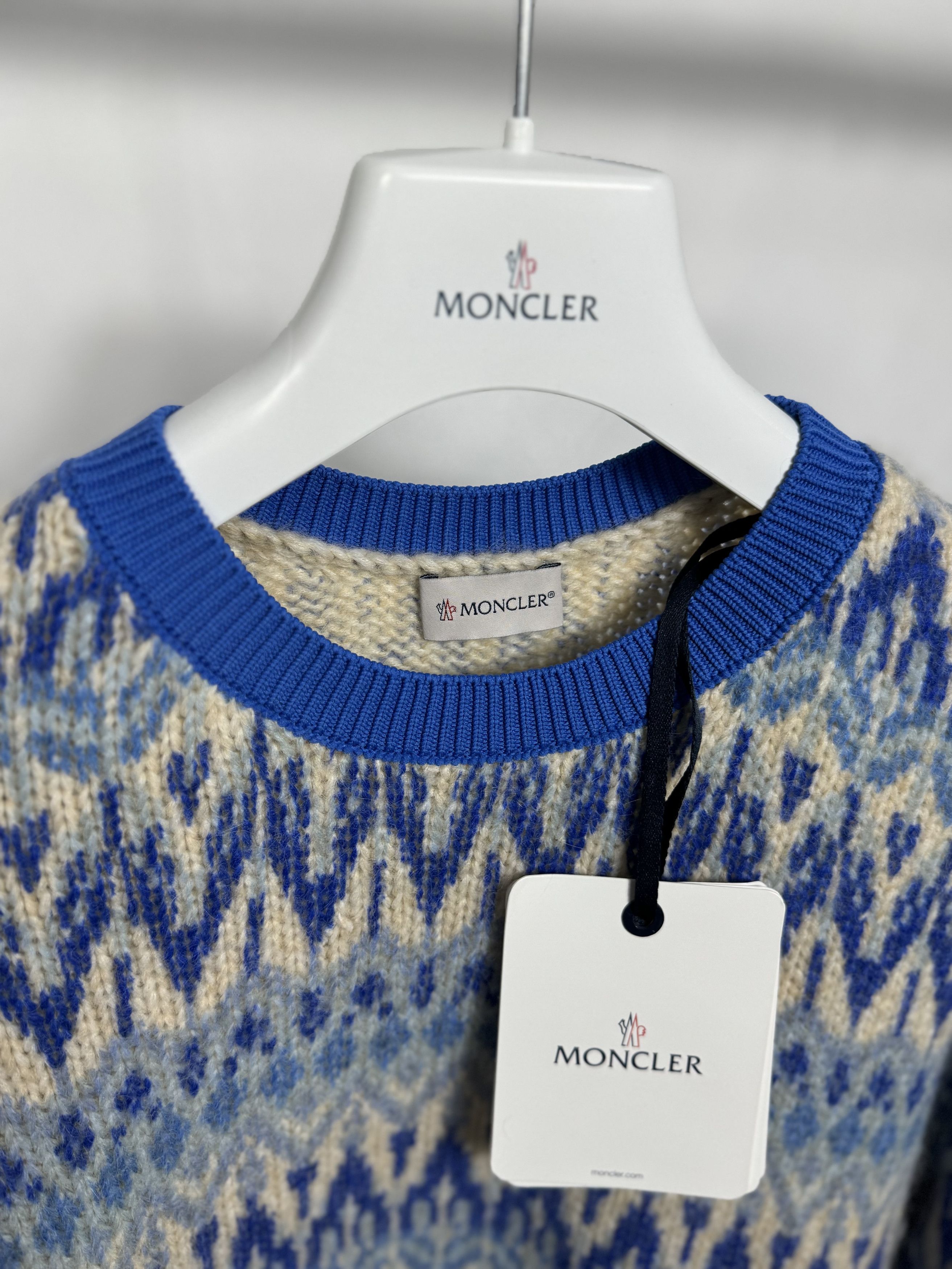 Moncler Moncler Jacquard-Knit Sweater Size US XXL / EU 58 / 5 - 4 Thumbnail