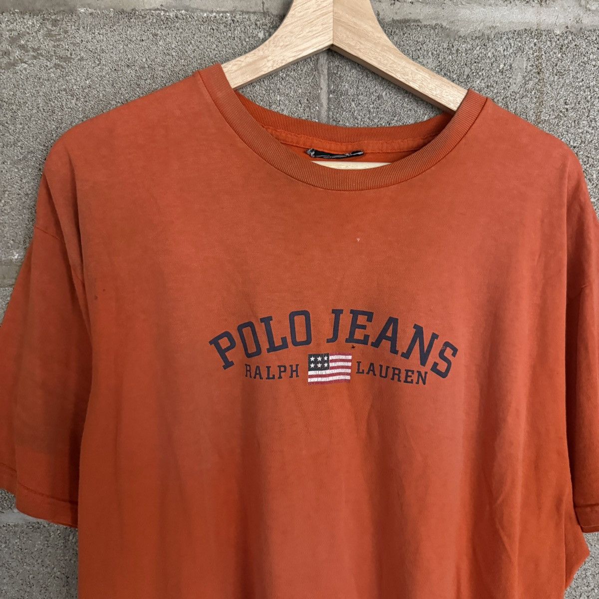 Ralph Lauren Vintage 90s Polo Jeans Ralph Lauren Orange Tee Mens Large Size US L / EU 52-54 / 3 - 3 Thumbnail