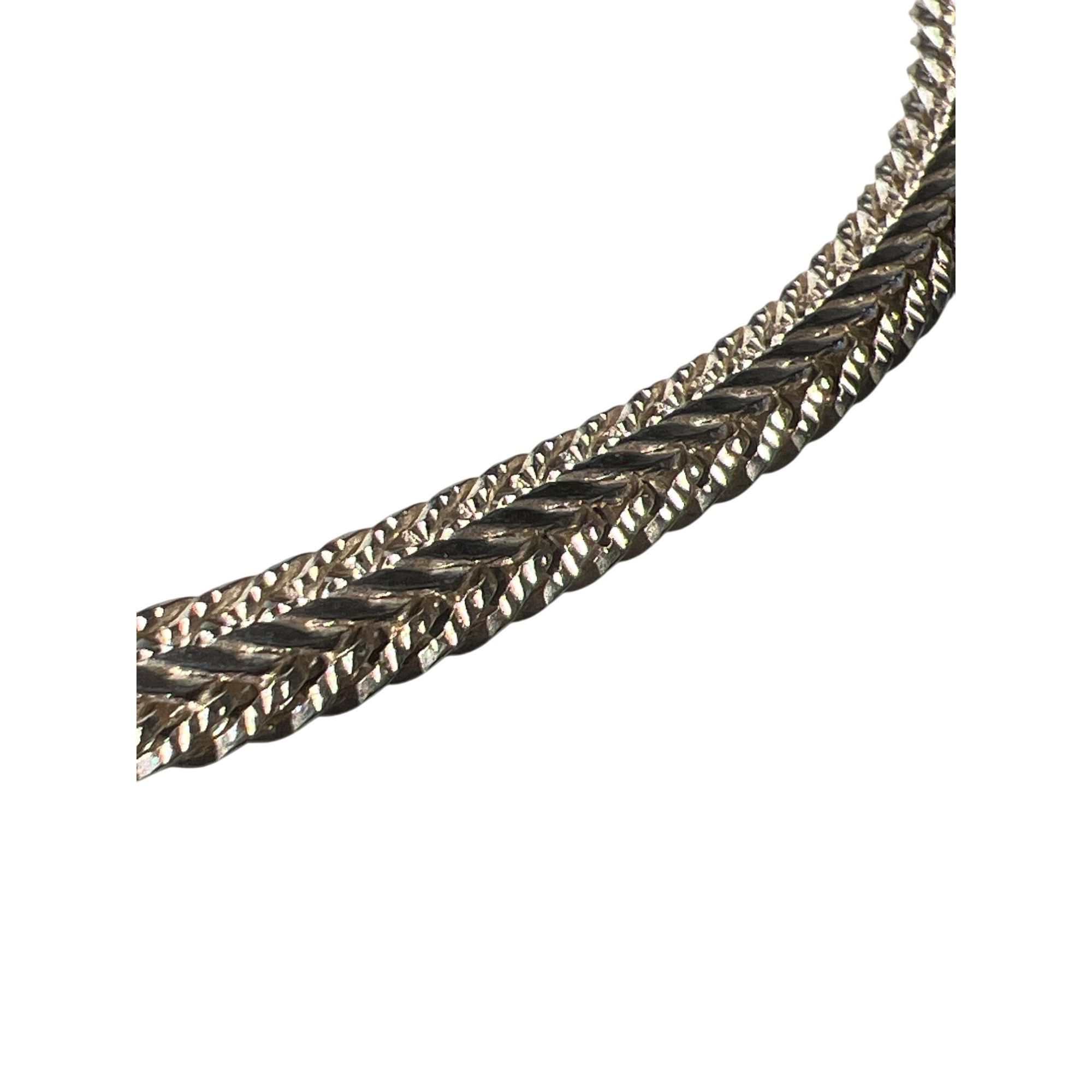 Other Vintage Silver Tone Thick Chain Necklace .25" Wide 23" Long Size ONE SIZE - 2 Thumbnail