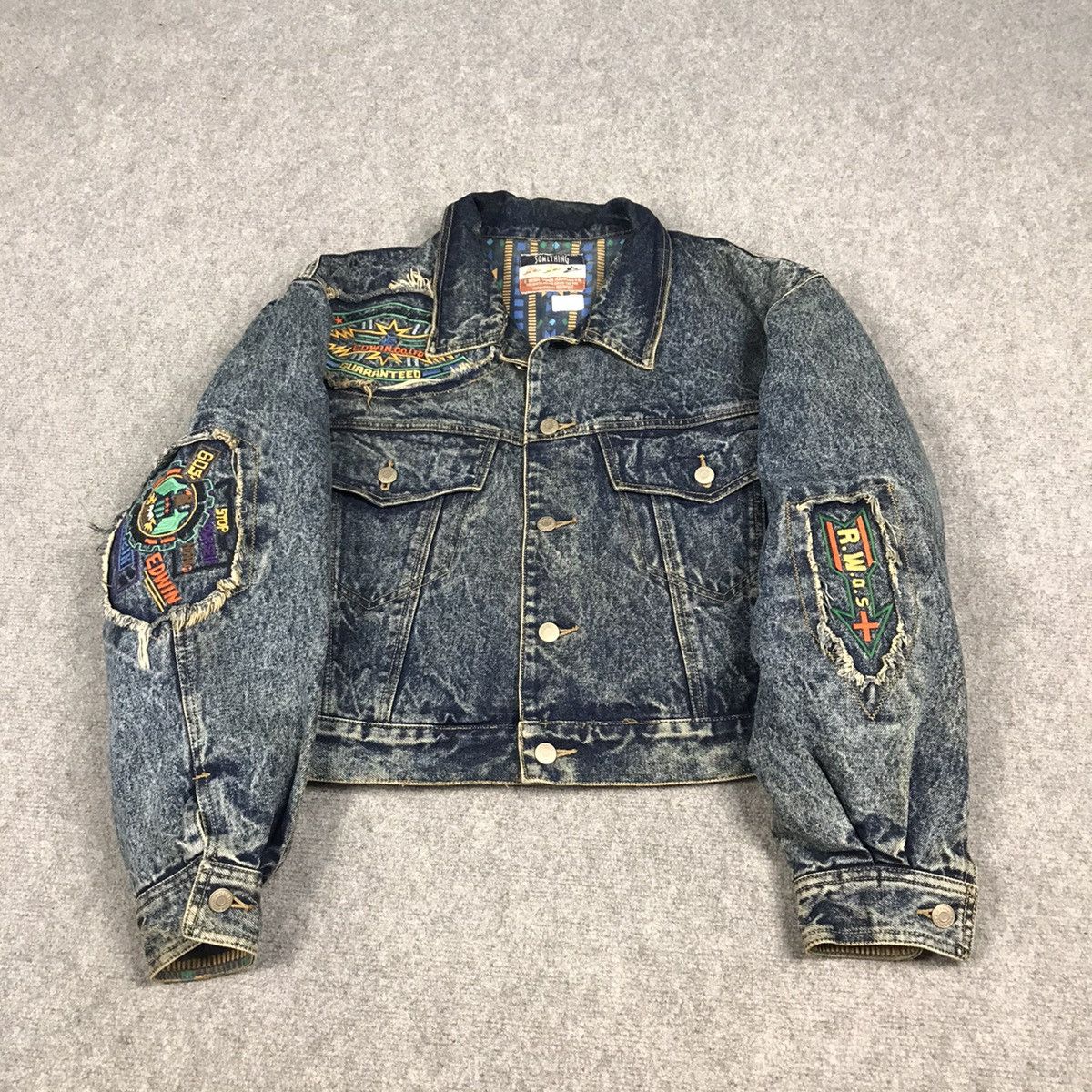 Vintage DENIM BUTTON JACKET EDWIN 1990 JACKET Size US M / EU 48-50 / 2 - 2 Thumbnail