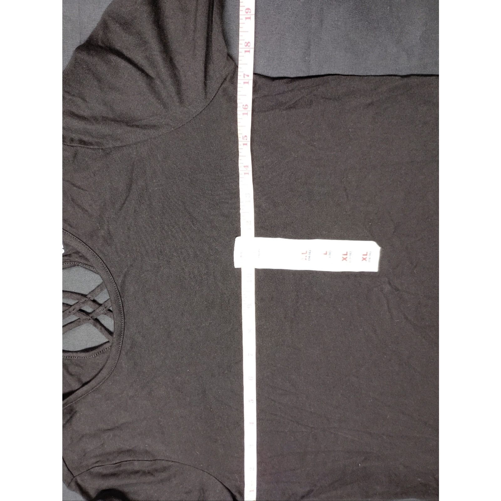 Old Navy Old Navy Black Long Sleeve Tee with Crisscross Back Size XL / US 12-14 / IT 48-50 - 4 Thumbnail