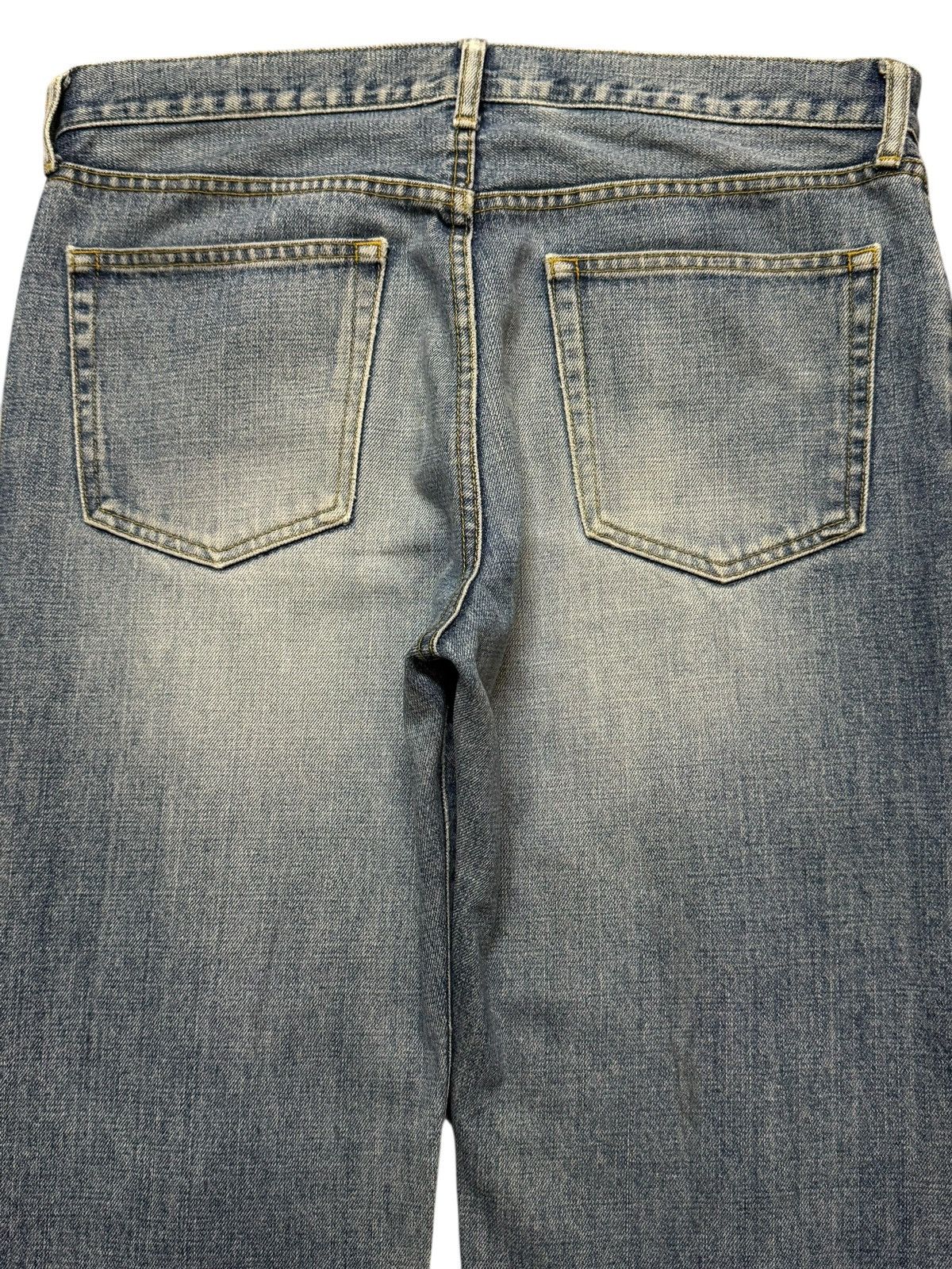 Uniqlo Vintage Y2K Japanese Uniqlo Faded Wash Distress Straight Leg Size US 34 / EU 50 - 4 Thumbnail