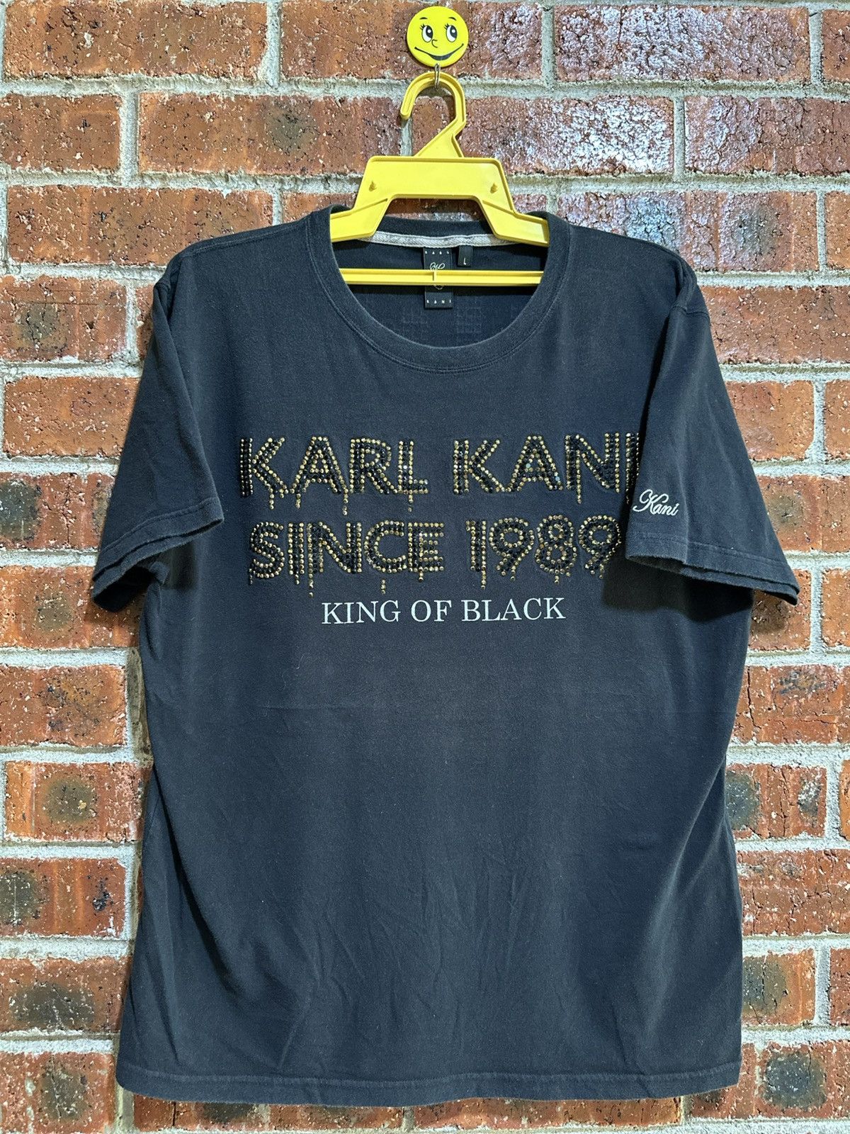 Designer × Karl Kani × Vintage Vintage Karl Kani King Of Black Faded Tee Size US L / EU 52-54 / 3 - 1 Thumbnail