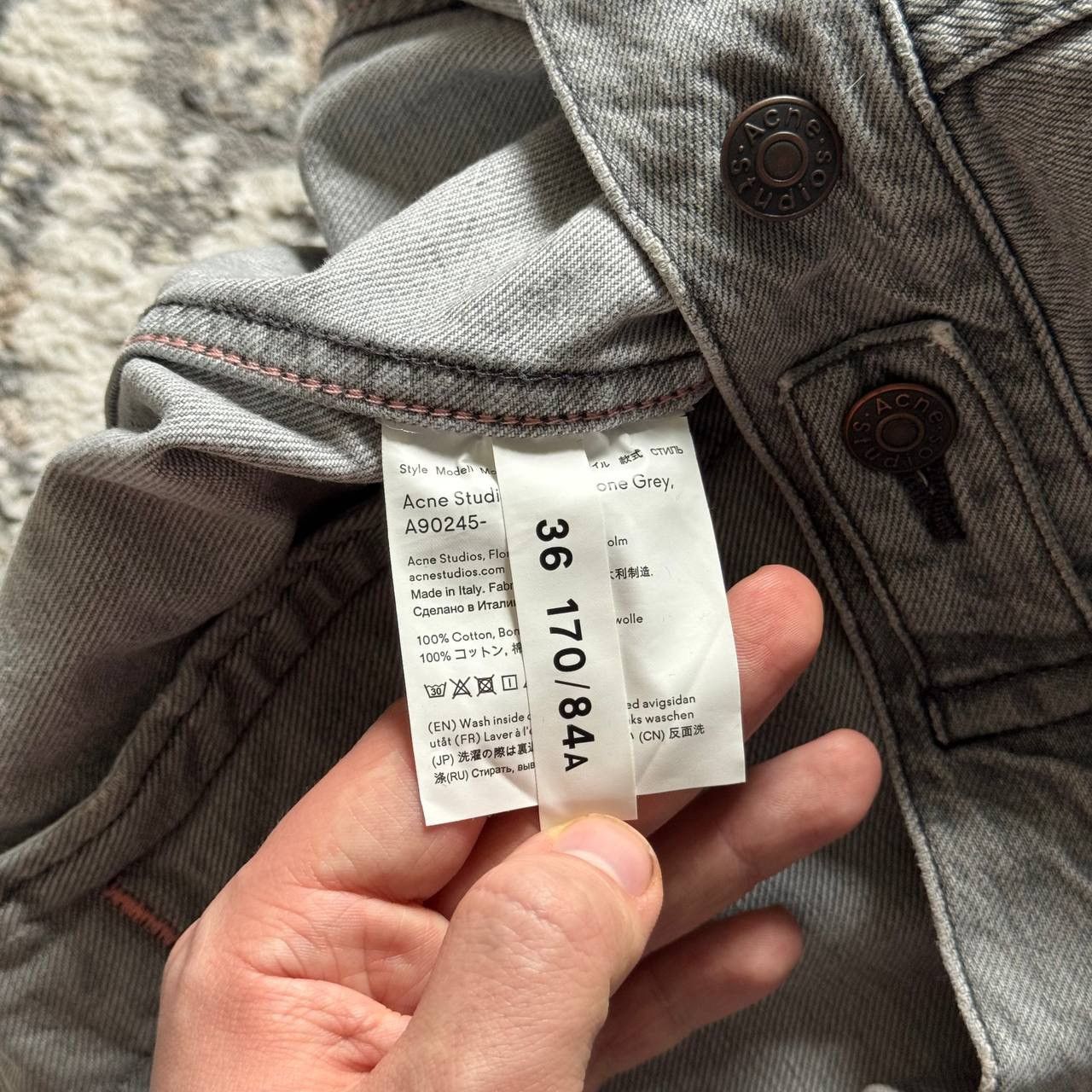 Acne Studios Acne Studios Stone Washed Denim Trucker Jacket Size US S / EU 44-46 / 1 - 10 Thumbnail