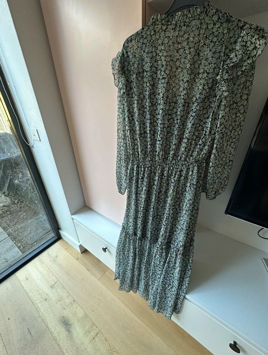 Maje New French Designer Floral Midi Dress Size M / US 6-8 / IT 42-44 - 5 Thumbnail